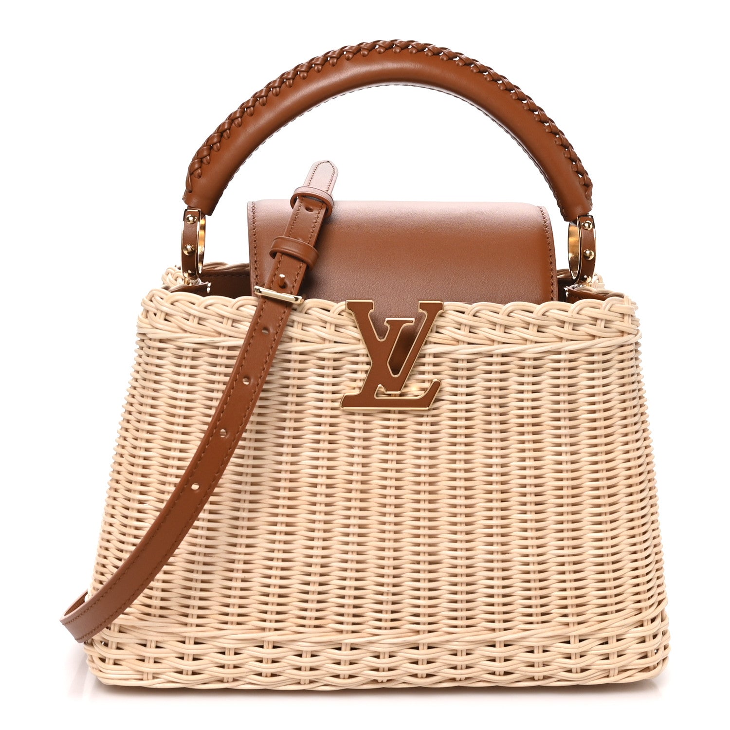 Rattan Calfskin Capucines BB Tan £¨ Direct shipment via from wholesalehk.shop
