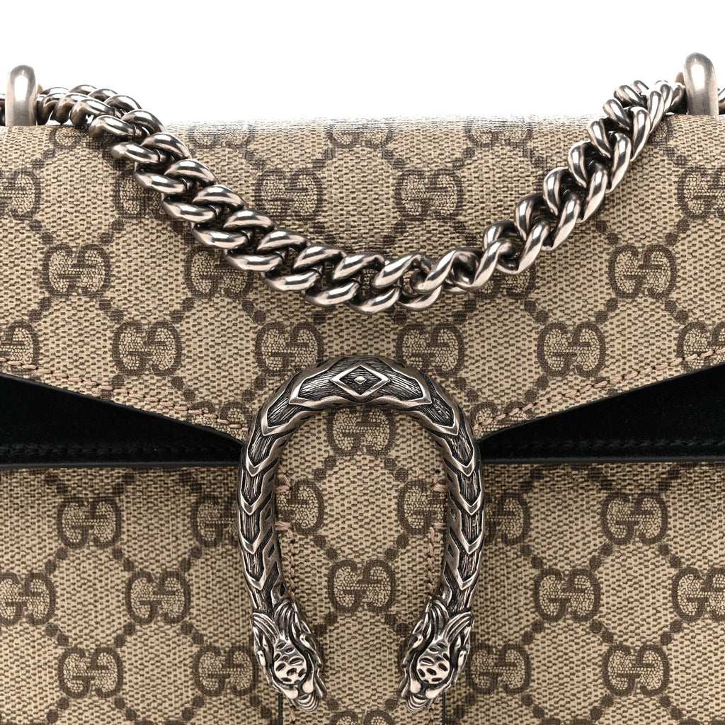 GG Supreme Monogram Mini Dionysus Shoulder Bag Black wholesalehk.shop