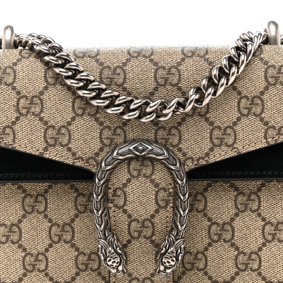 GG Supreme Monogram Mini Dionysus Shoulder Bag Black wholesalehk.shop