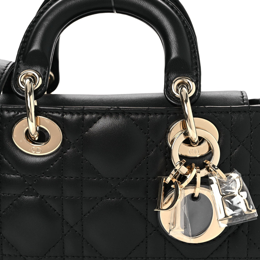Lambskin Cannage Micro Lady D-Joy Black wholesalehk.shop