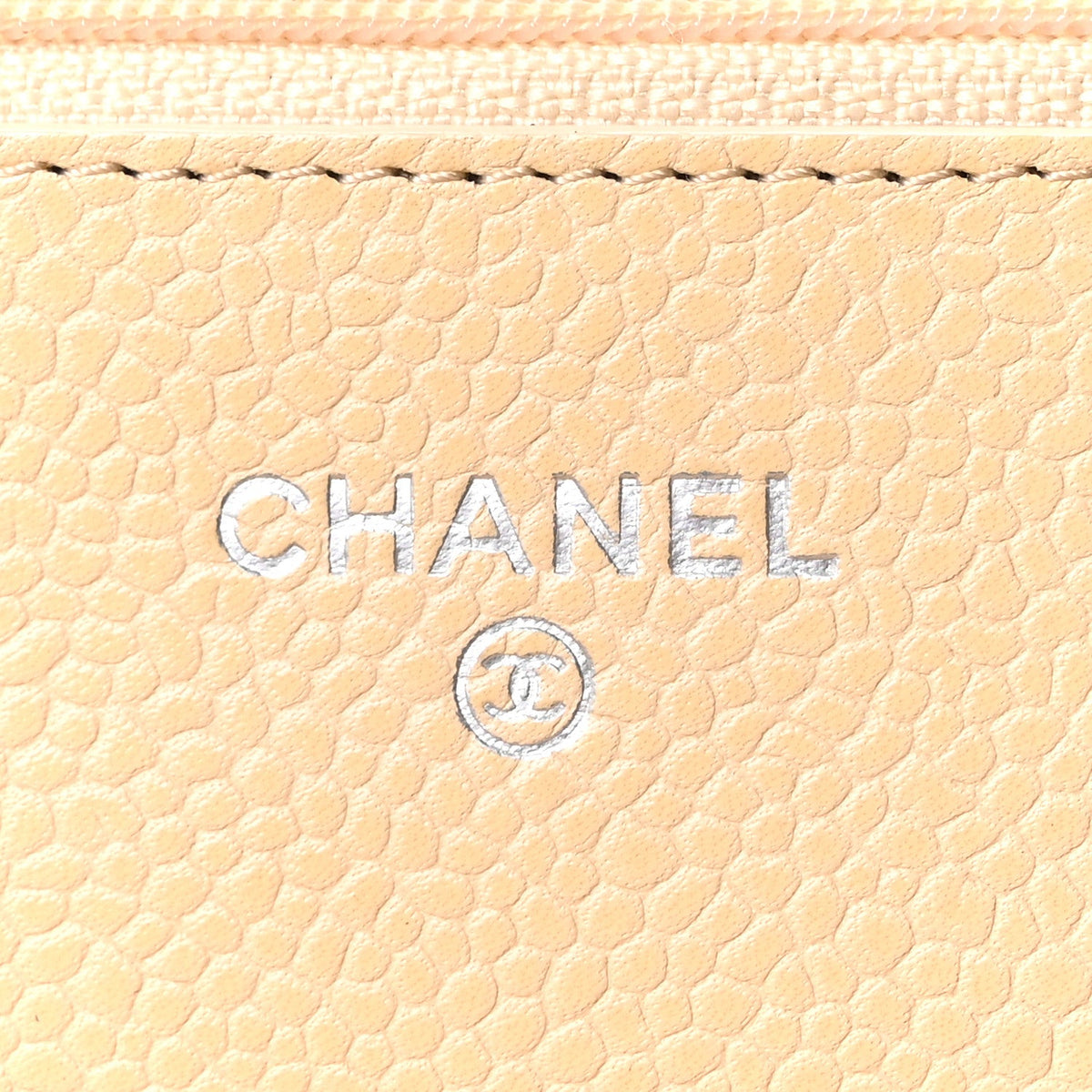 Caviar Quilted Wallet on Chain WOC Beige Clair wholesalehk.shop