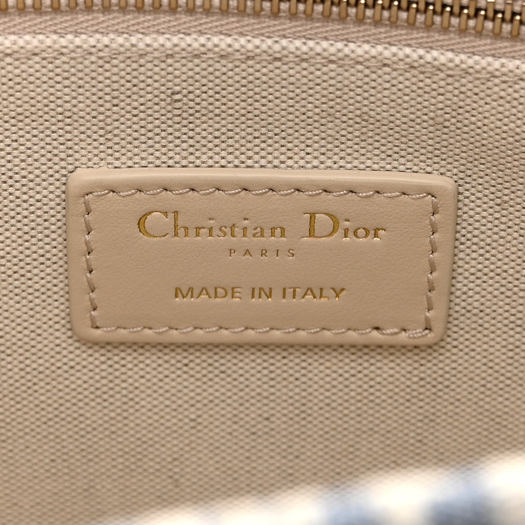 Oblique Chambray Calfskin Small Book Tote With Strap Blue Latte £¨ Direct shipment via from wholesalehk.shop