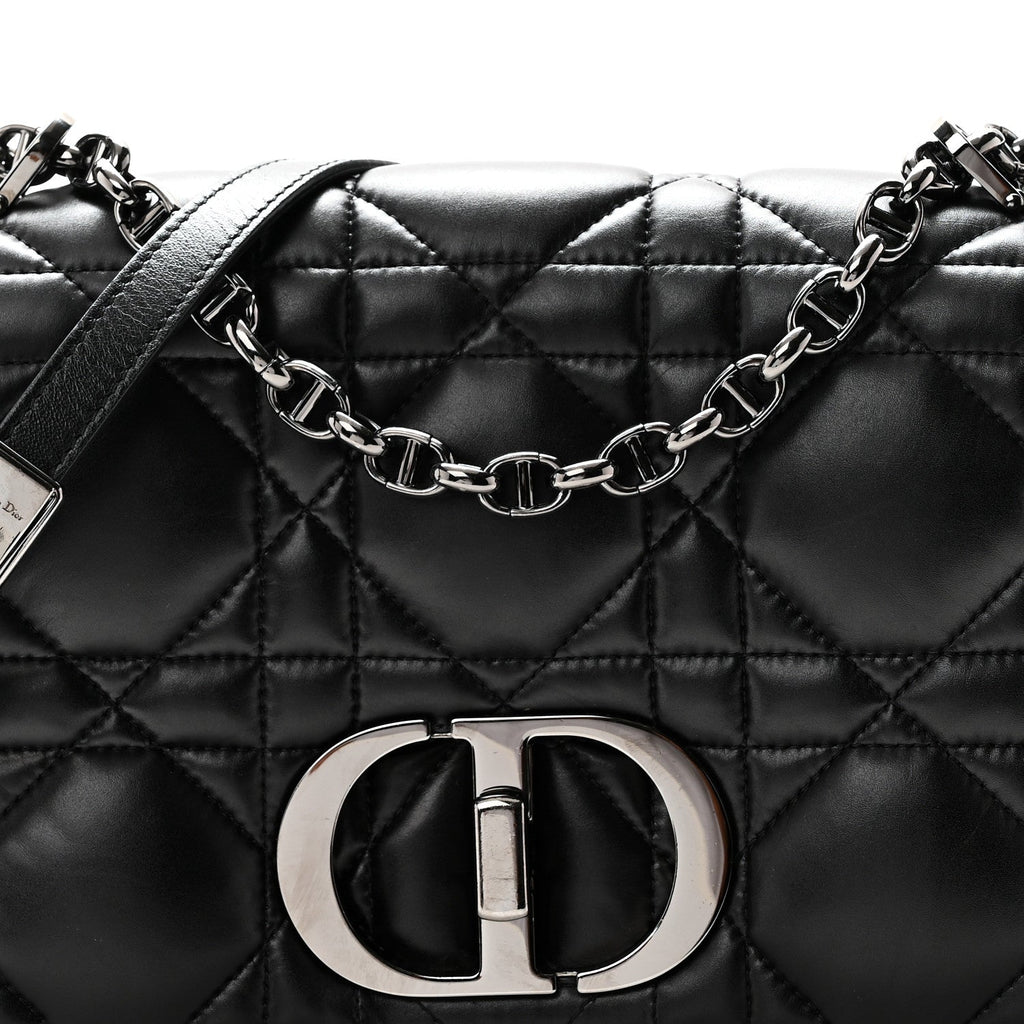 Calfskin Macrocannage Large Caro Bag Black wholesalehk.shop
