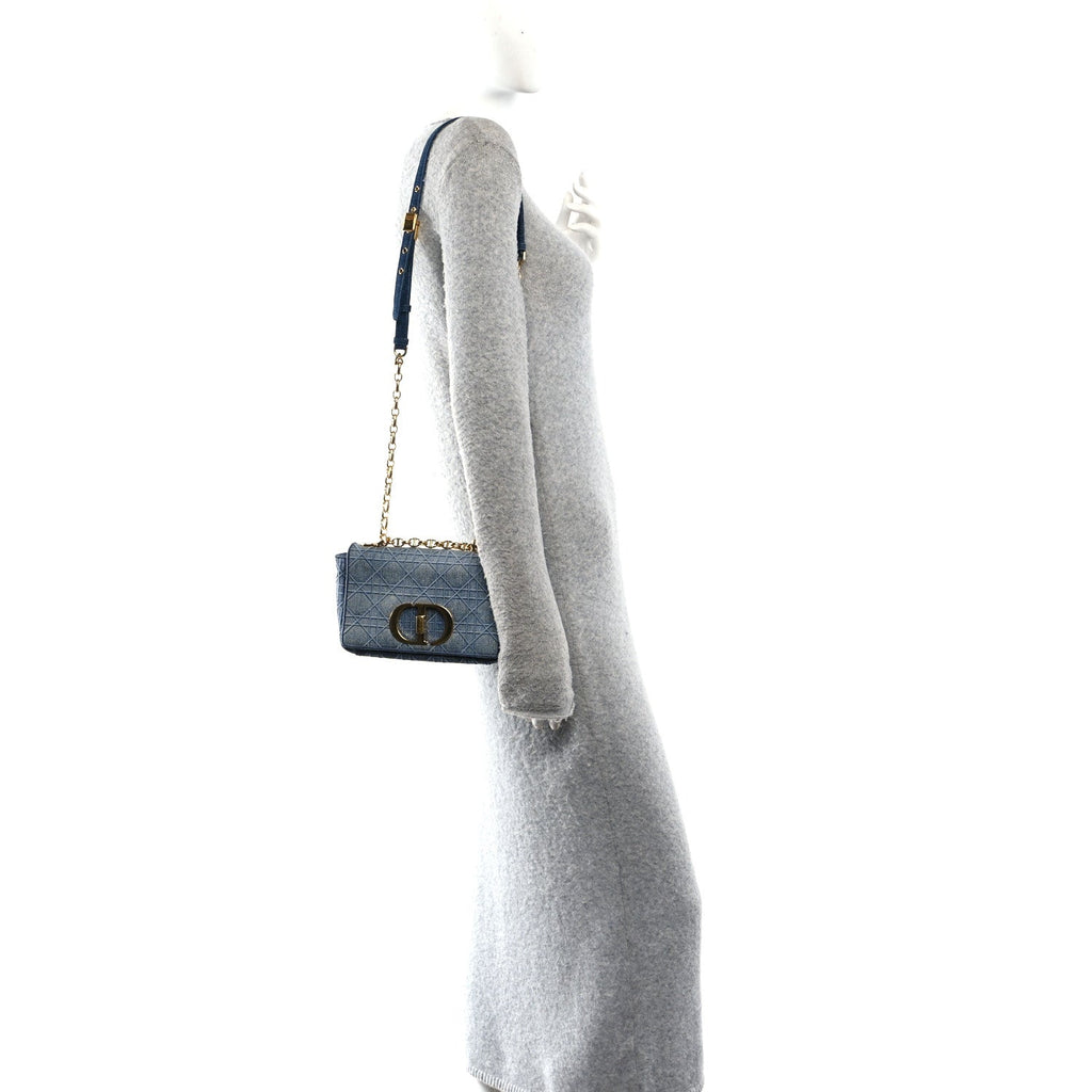 Denim Cannage Small Caro Bag Blue wholesalehk.shop