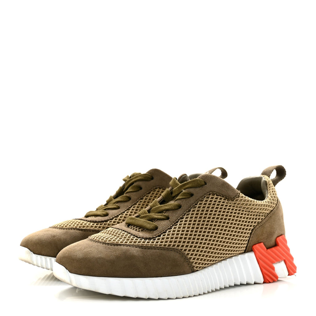 Air Mesh Suede Goatskin Bouncing Sneakers 37 Vert Toundra wholesalehk.shop