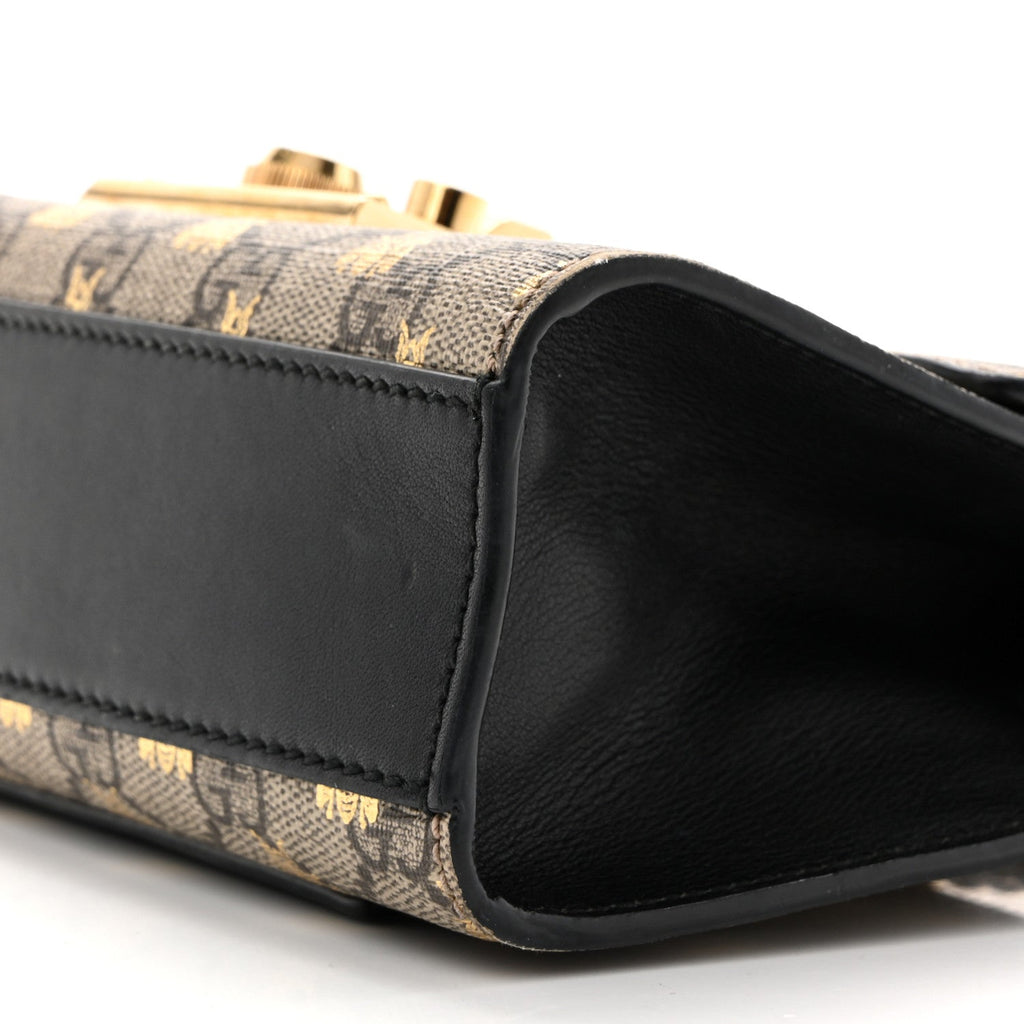 GG Supreme Monogram Bees Small Padlock Shoulder Bag Black £¨ Direct shipment via from wholesalehk.shop