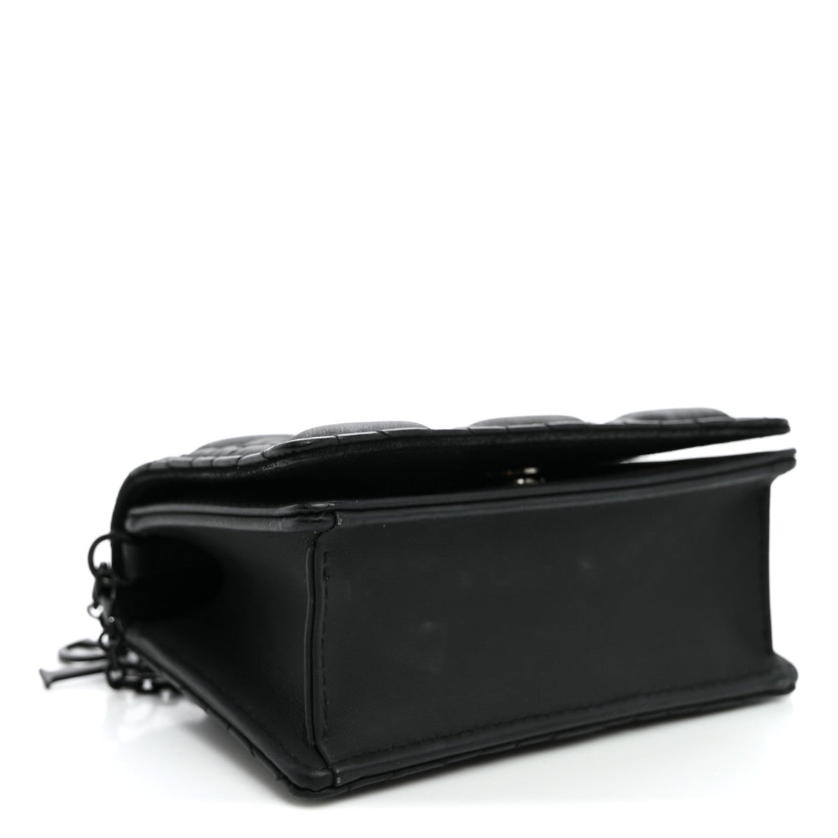 Ultra Matte Calfskin Cannage Nano Lady Dior Pouch Black wholesalehk.shop