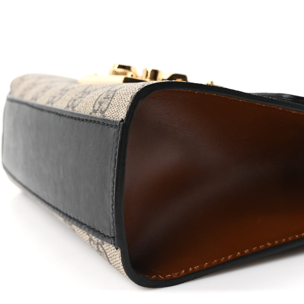 GG Supreme Monogram Calfskin Small Padlock Shoulder Bag Beige Black Cuir £¨ Direct shipment via from wholesalehk.shop