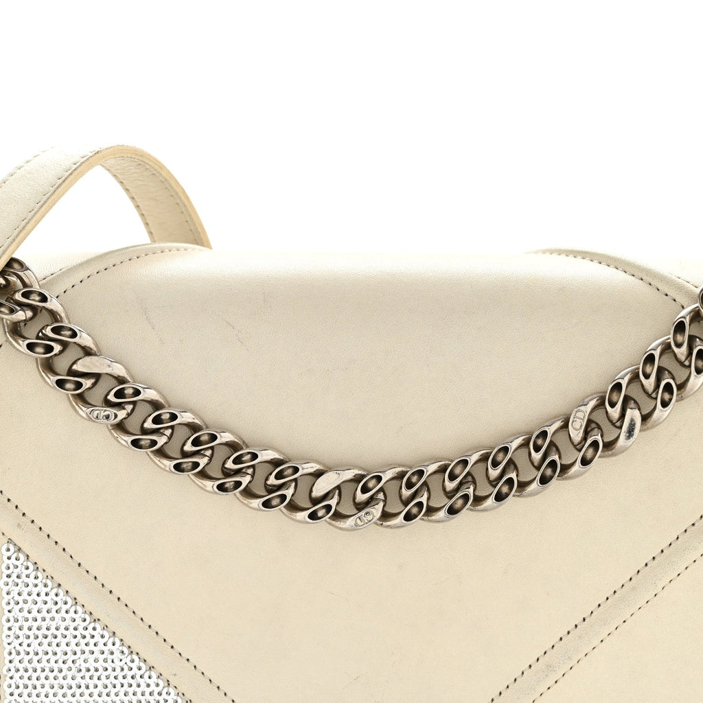 Lambskin Sequin Medium Diorama Flap Bag White ¡§ Direct shipment via from wholesalehk.shop