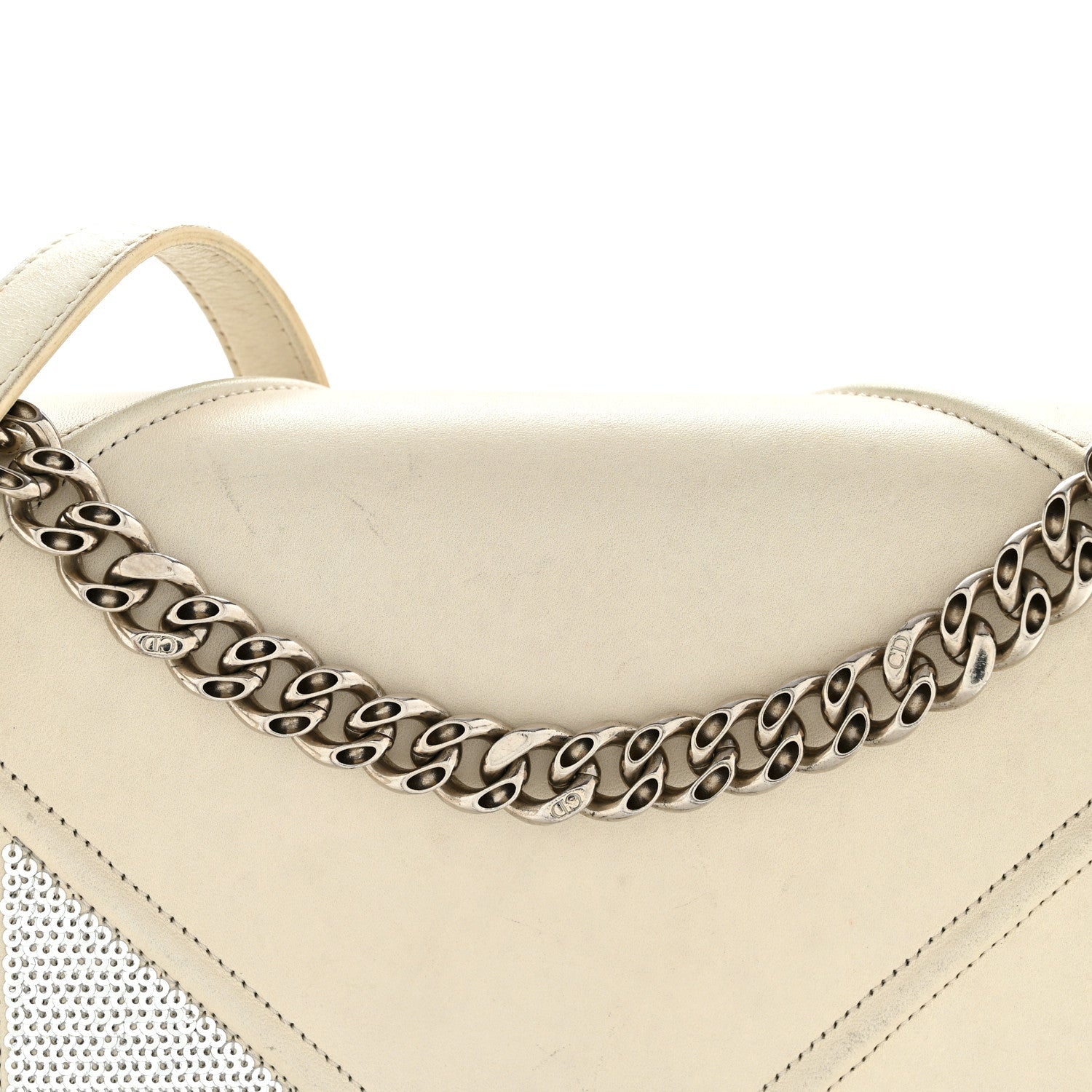 Lambskin Sequin Medium Diorama Flap Bag White ¡§ Direct shipment via from wholesalehk.shop