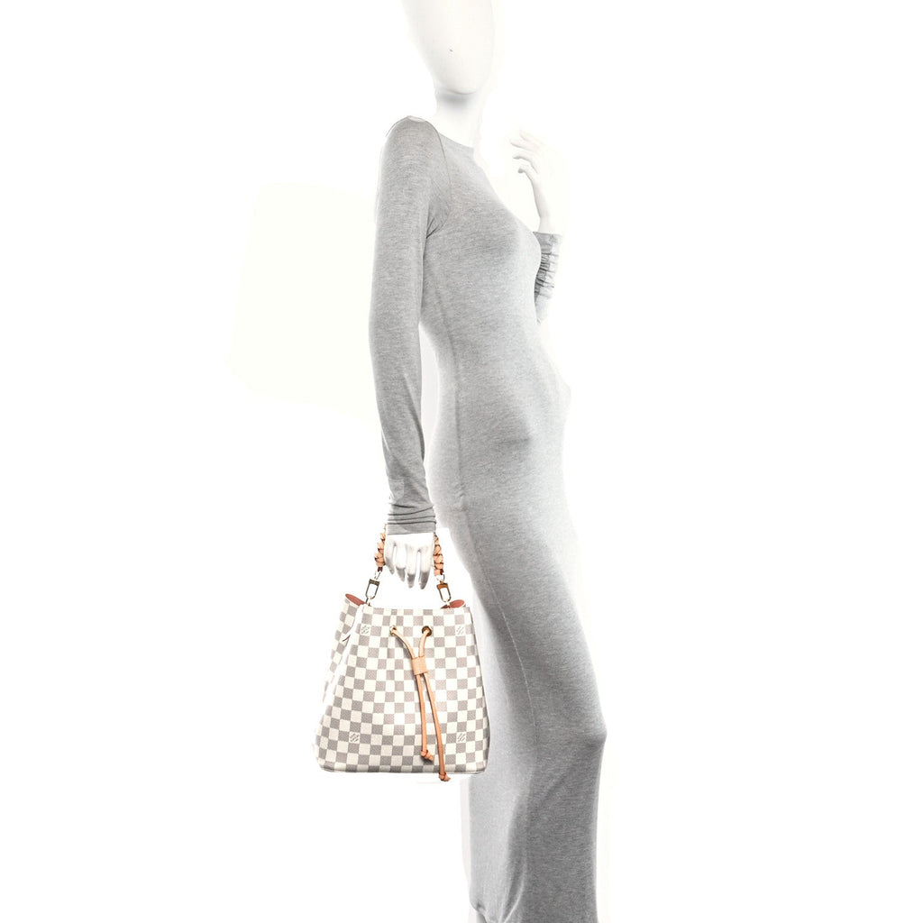 Damier Azur Braided Neonoe MM Peach Cream £¨ Direct shipment via from wholesalehk.shop