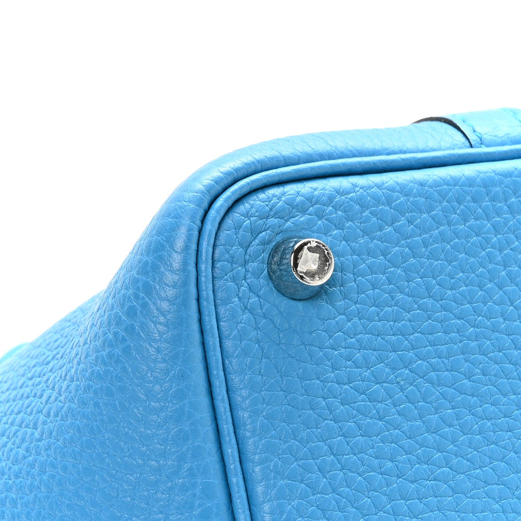 Taurillon Clemence Picotin Lock 18 PM Bleu Frida £¨ Direct shipment via from wholesalehk.shop