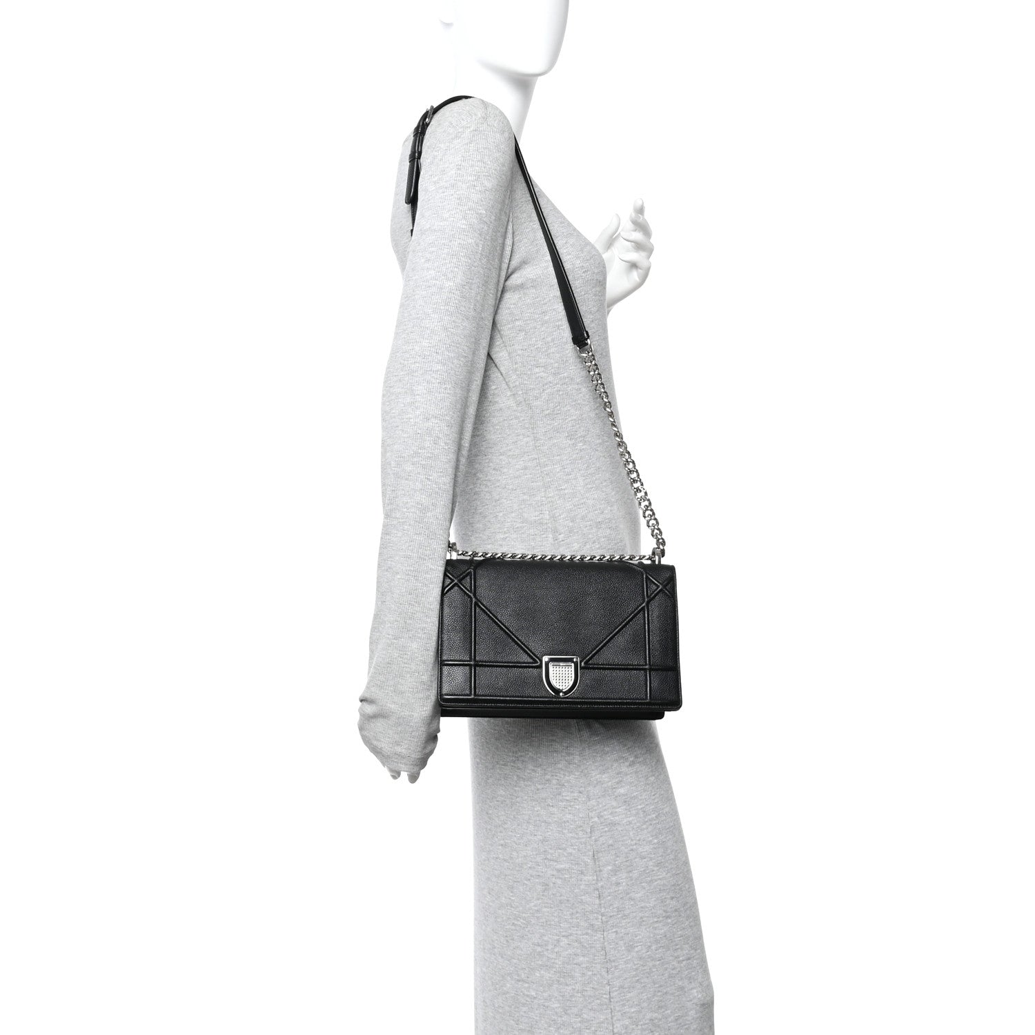 Grained Calfskin Medium Diorama Flap Bag Black ¡§ Direct shipment via from wholesalehk.shop
