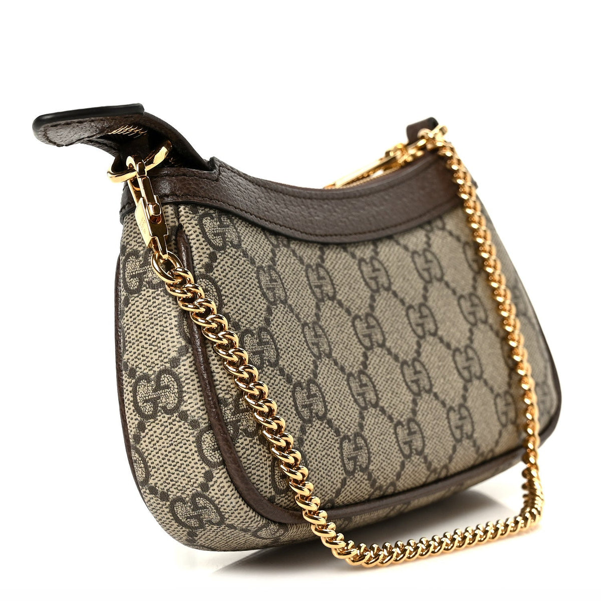 GG Supreme Monogram Textured Dollar Calfskin Mini Ophidia Chain Bag Beige Ebony wholesalehk.shop