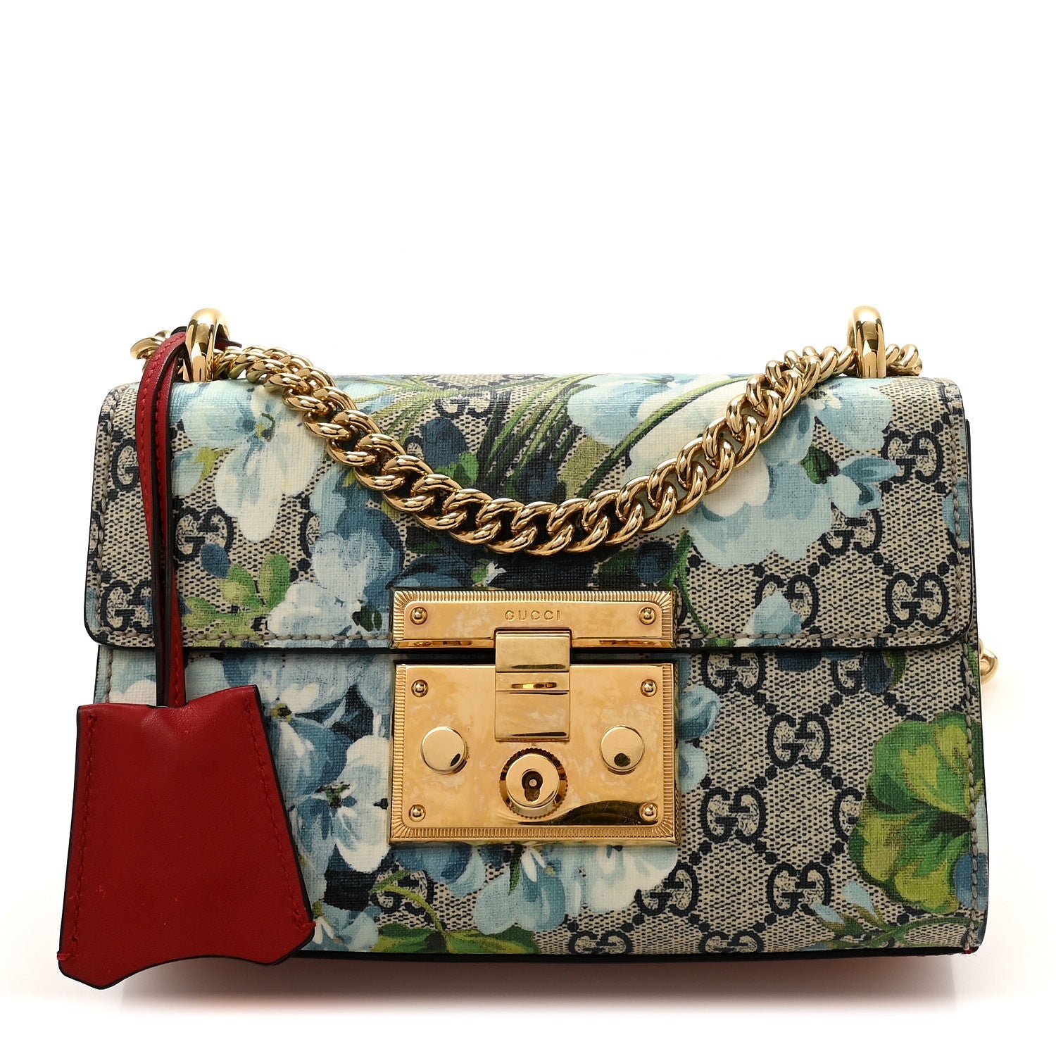 GG Supreme Monogram Blooms Small Padlock Shoulder Bag Beige Blue Navy Hibiscus Red £¨ Direct shipment via from wholesalehk.shop