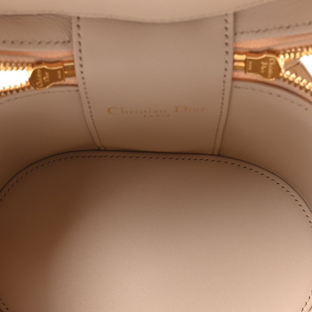 Calfskin CD Signature Vanity Caramel Beige wholesalehk.shop