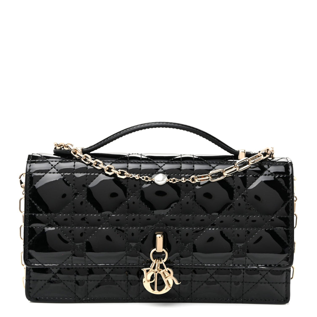 Patent Cannage Mini My Dior Bag Black wholesalehk.shop