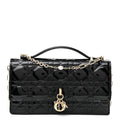 Patent Cannage Mini My Dior Bag Black wholesalehk.shop