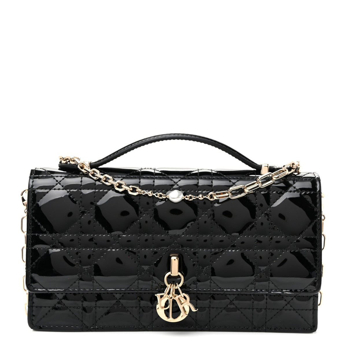 Patent Cannage Mini My Dior Bag Black wholesalehk.shop