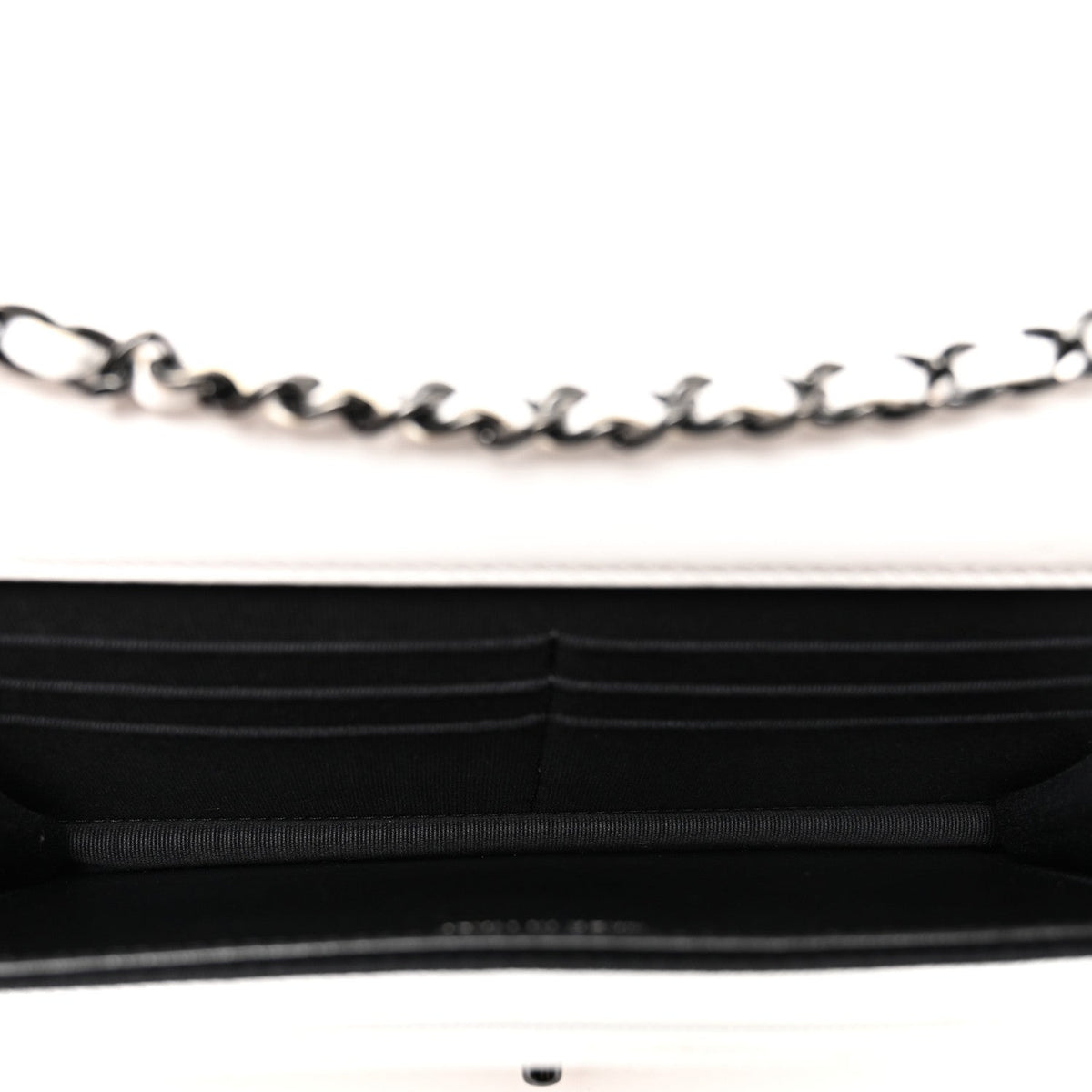 Lambskin Quilted Mini Trendy CC Wallet On Chain WOC White wholesalehk.shop