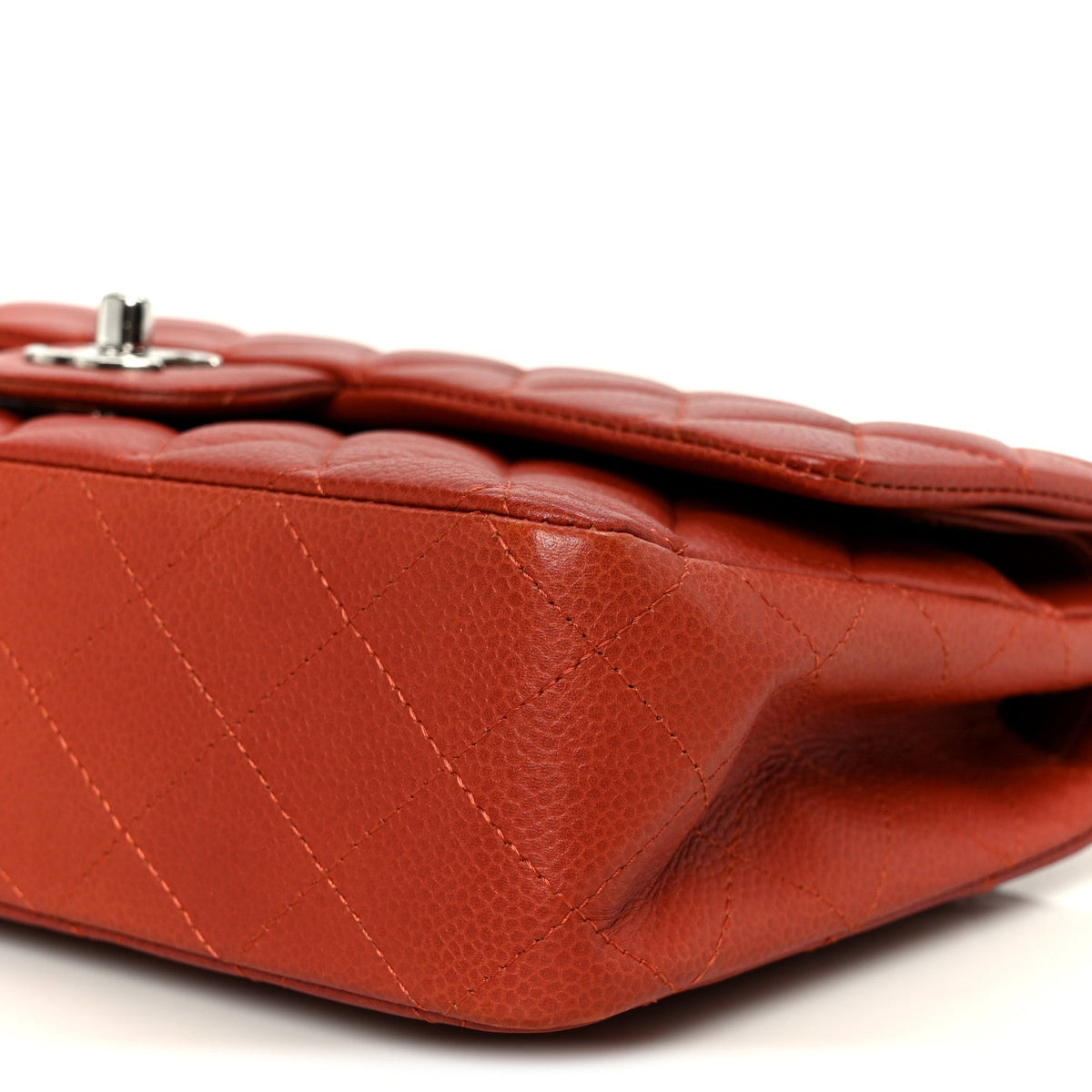 Caviar Quilted Medium Double Flap Red wholesalehk.shop