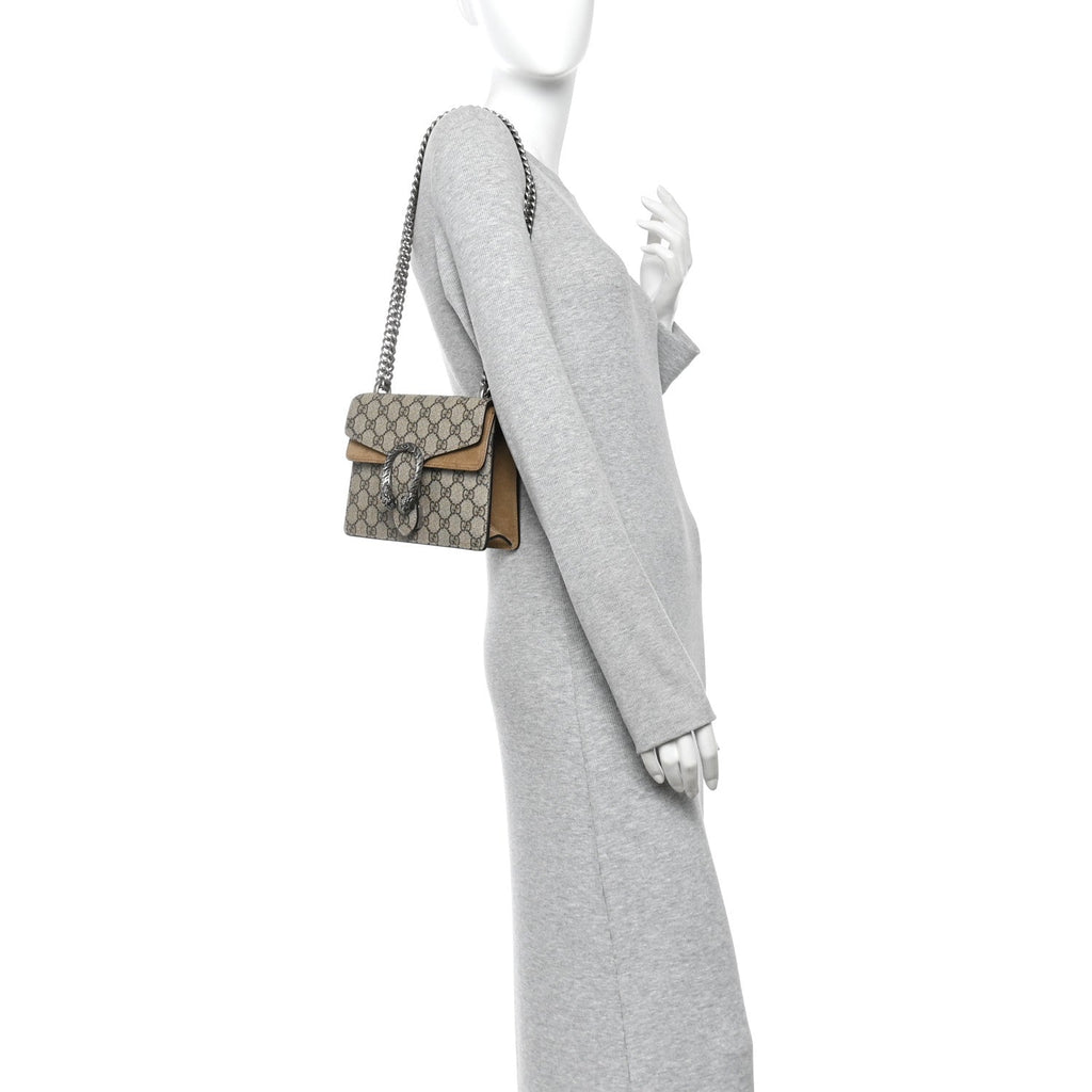 GG Supreme Monogram Mini Dionysus Shoulder Bag Taupe wholesalehk.shop