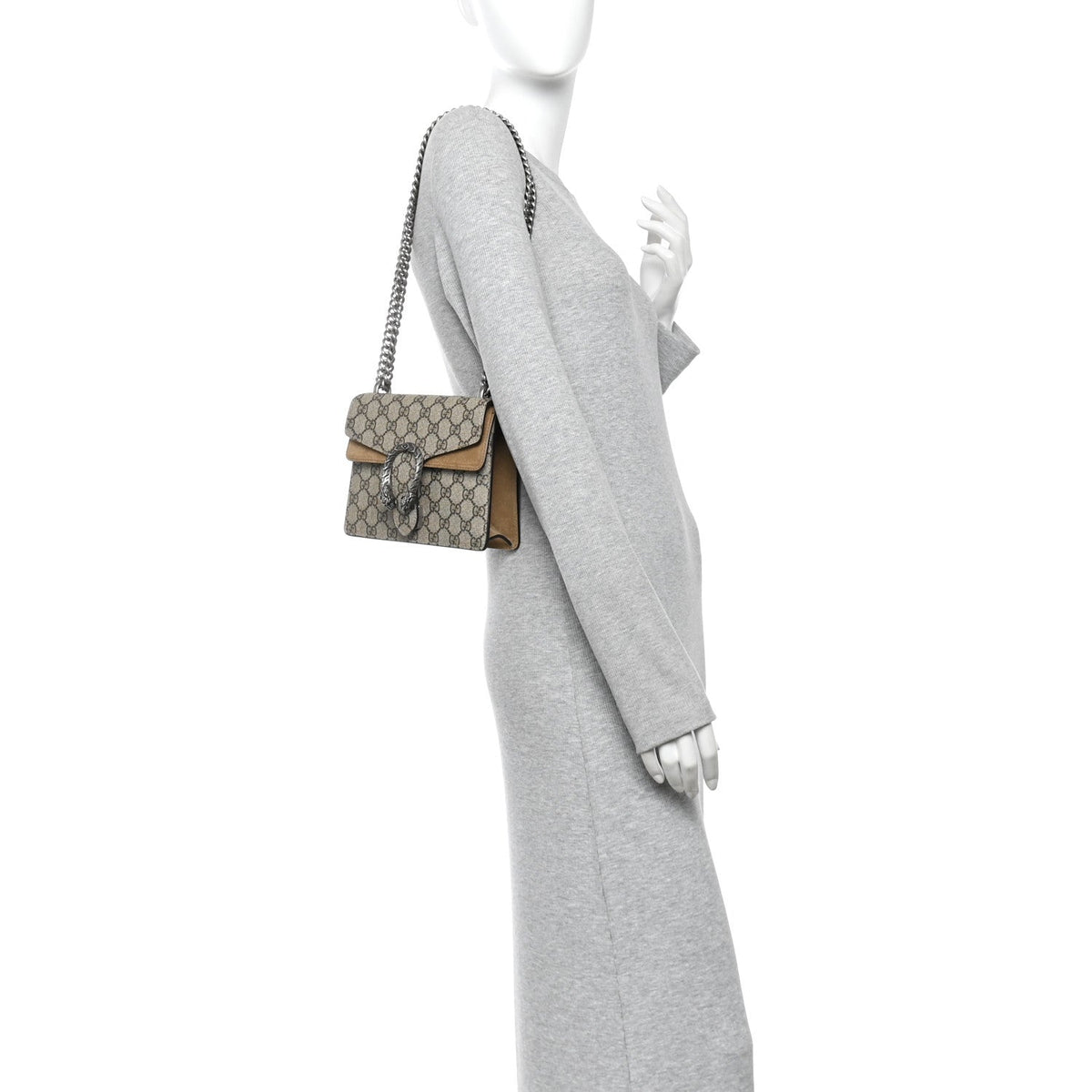 GG Supreme Monogram Mini Dionysus Shoulder Bag Taupe wholesalehk.shop