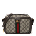 GG Supreme Monogram Web Small Ophidia Top Handle Shoulder Bag Brown wholesalehk.shop
