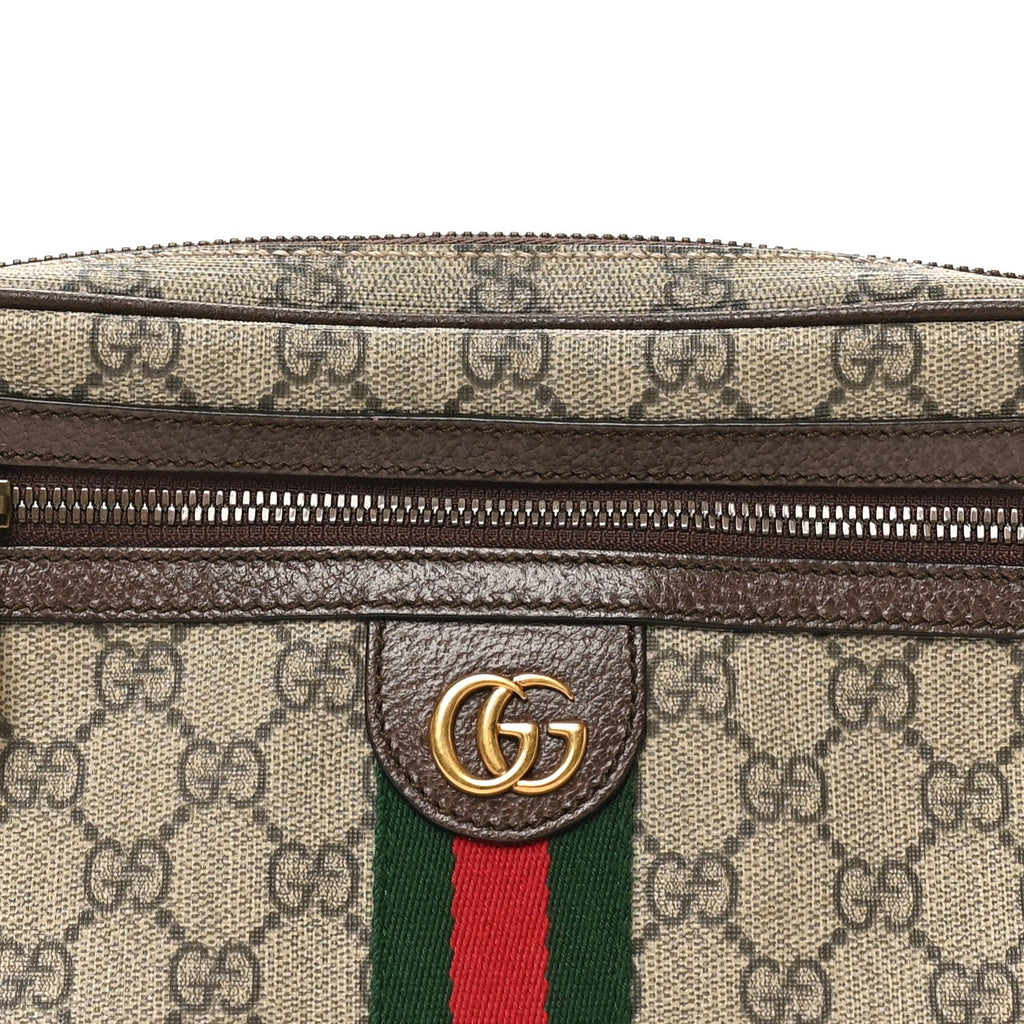 Soft GG Supreme Monogram Medium Ophidia Belt Bag Dark Brown wholesalehk.shop