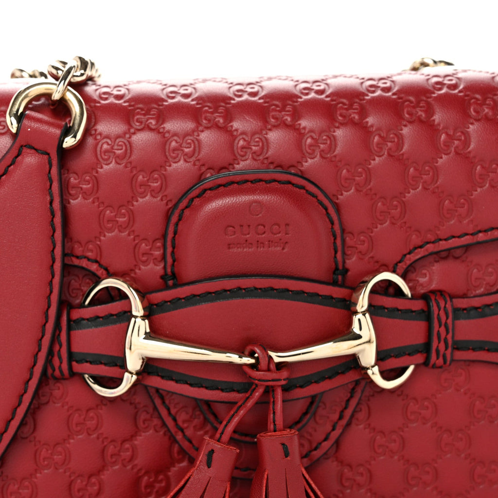 Soft Microguccissima Mini Emily Chain Shoulder Bag Rosso £¨ Direct shipment via from wholesalehk.shop