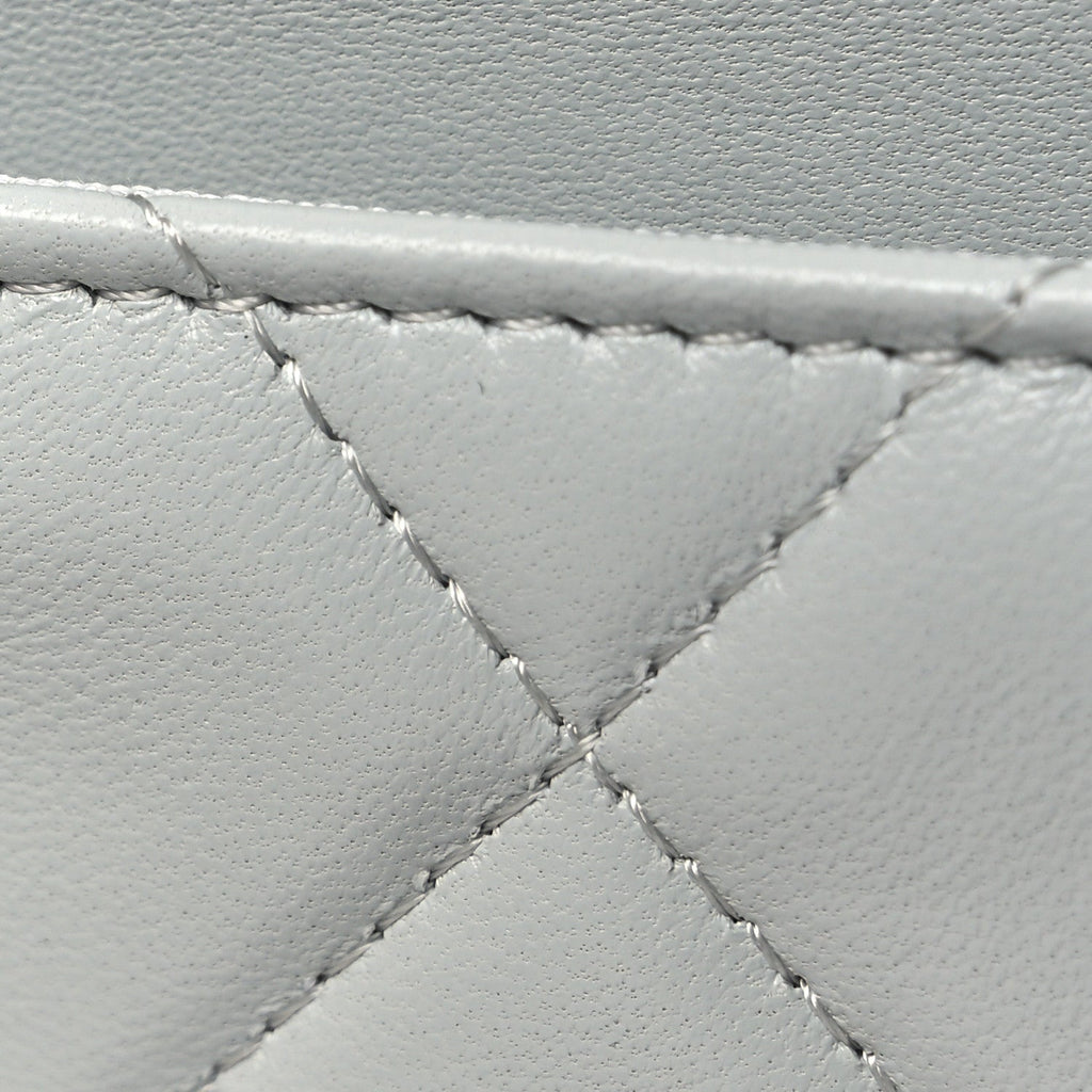 Lambskin Quilted Chanel 19 Wallet On Chain WOC Light Blue wholesalehk.shop
