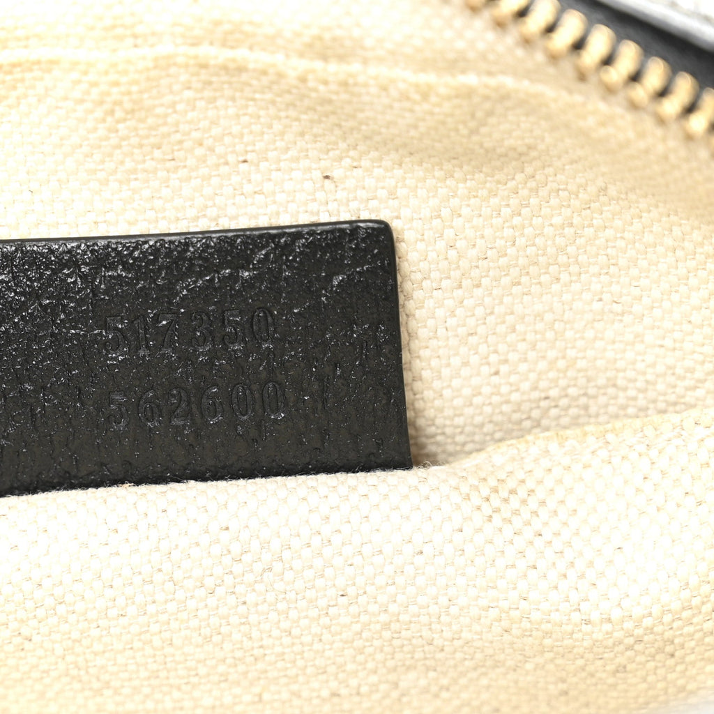 Jacquard Black Denim GG Monogram Textured Dollar Calfskin Mini Ophidia Shoulder Bag Black Ivory wholesalehk.shop