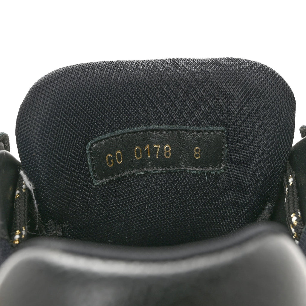 Calfskin Mens Zig Zag Sneakers 8 Black Gold £¨ Direct shipment via from wholesalehk.shop