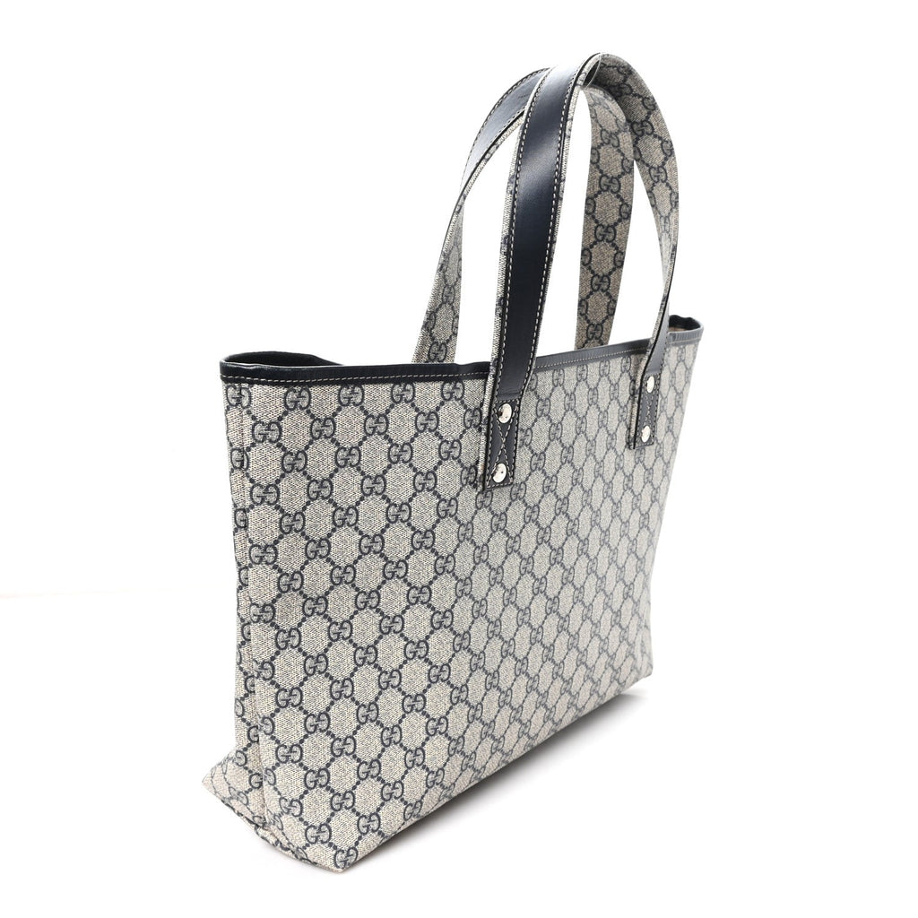 GG Plus Monogram Medium Signature Web Loop Tote Navy wholesalehk.shop