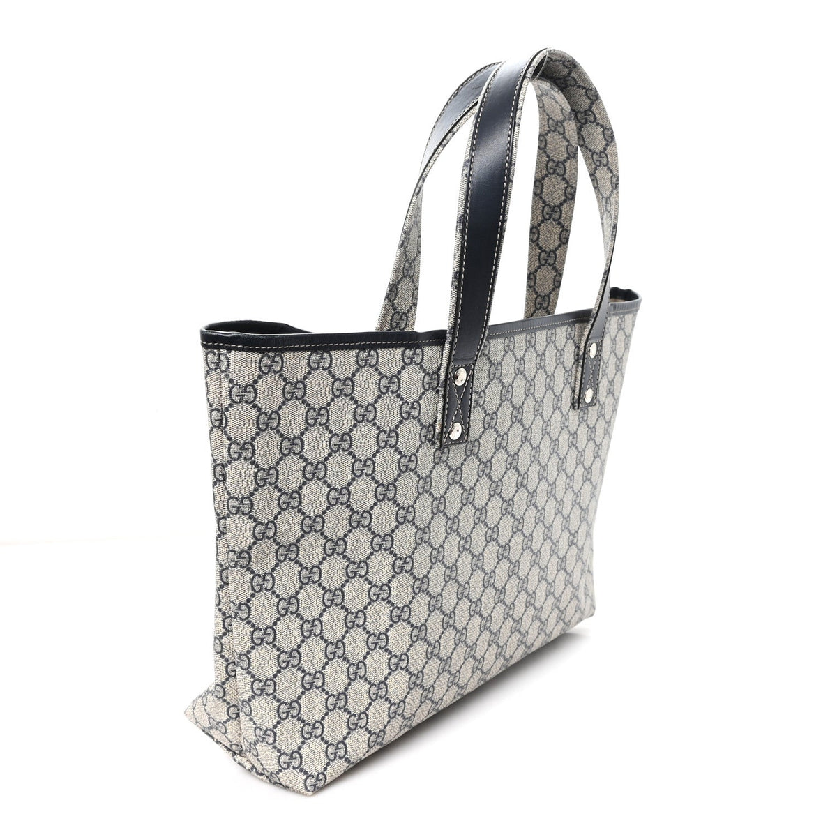 GG Plus Monogram Medium Signature Web Loop Tote Navy wholesalehk.shop