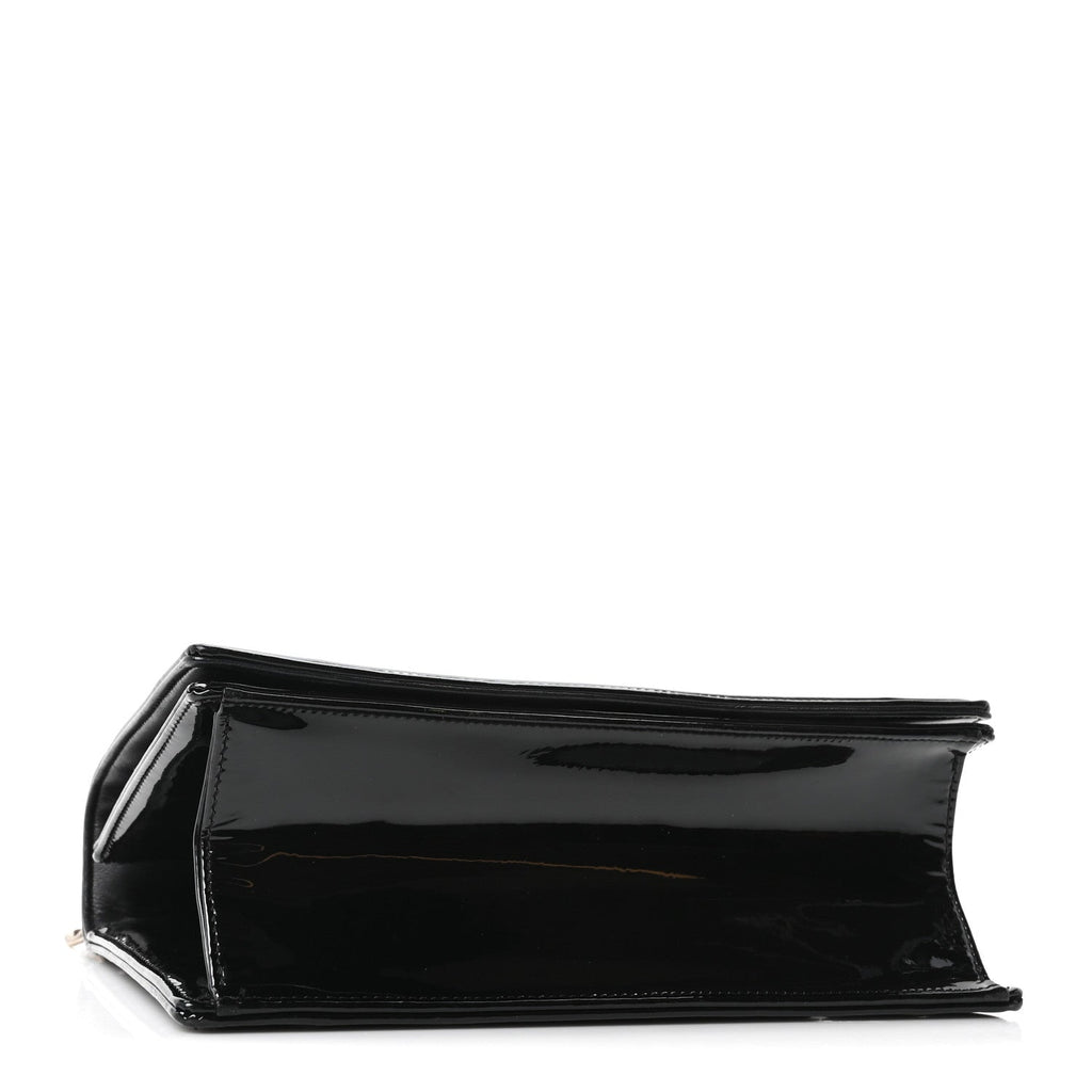 Patent Medium Diorama Flap Bag Black ¡§ Direct shipment via from wholesalehk.shop