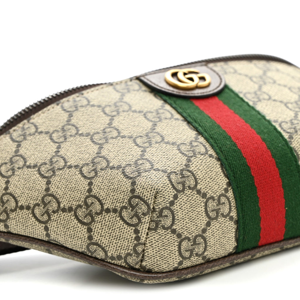 GG Supreme Monogram Web Small Ophidia Belt Bag Beige Ebony New Acero wholesalehk.shop
