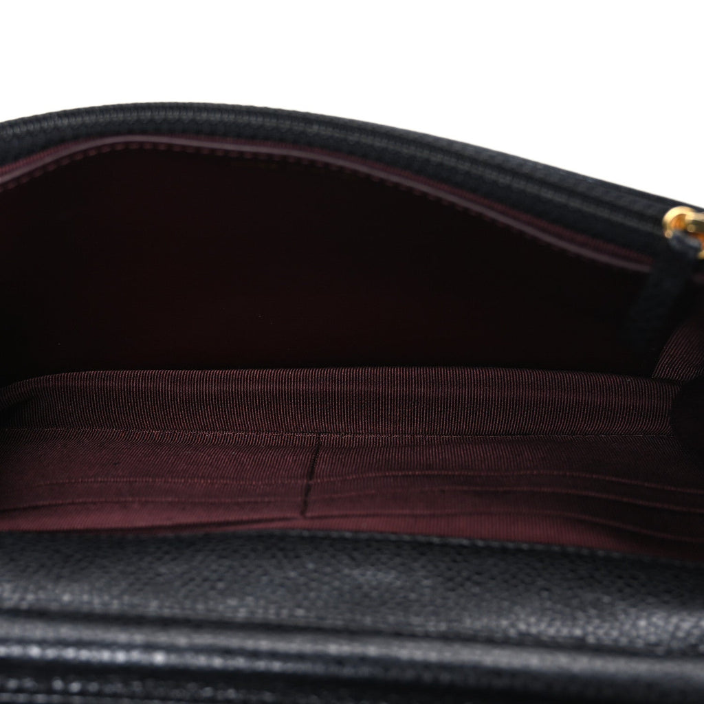 Caviar Quilted Wallet on Chain WOC Black wholesalehk.shop