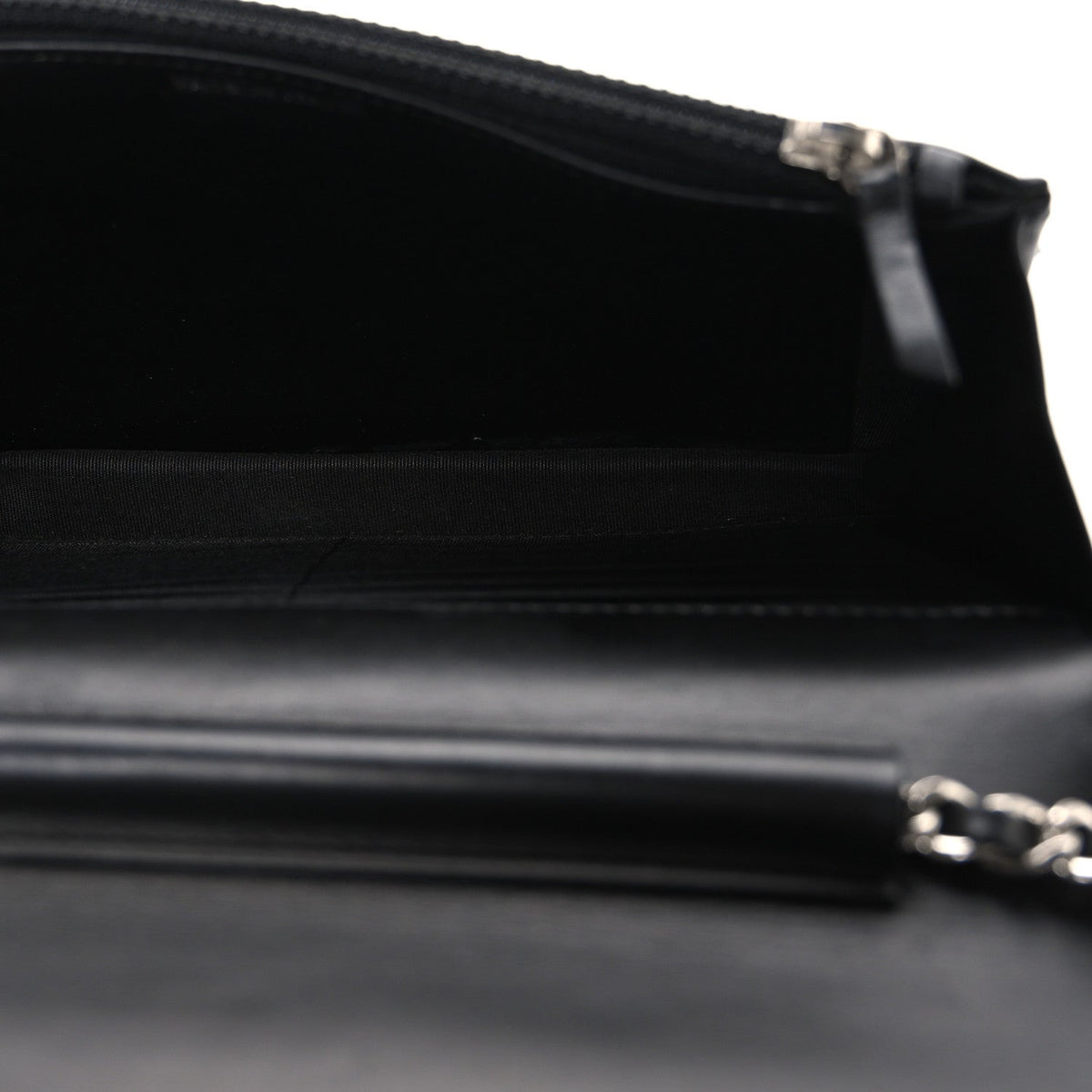 Lambskin Camellia Studded Wallet on Chain WOC Black wholesalehk.shop