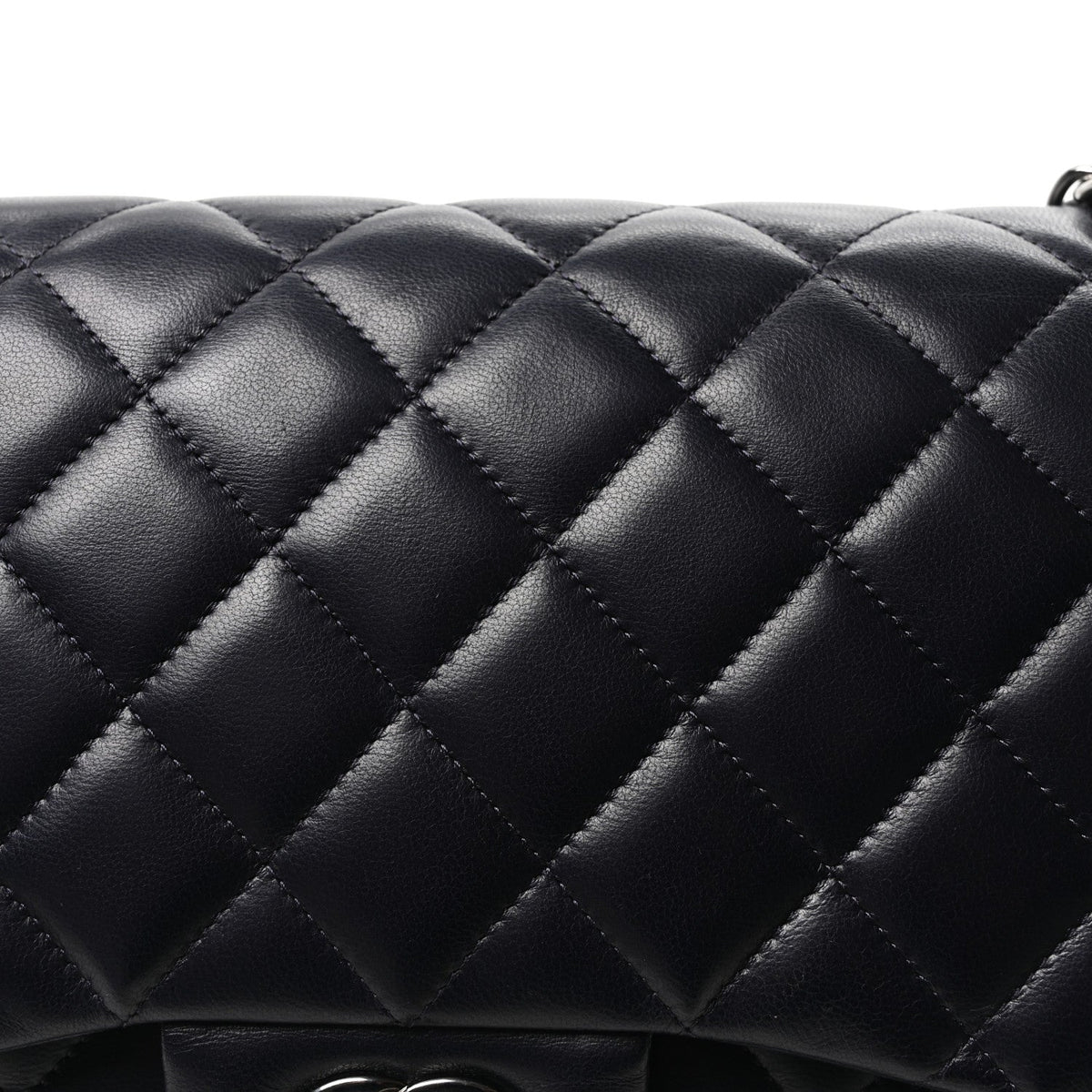 Lambskin Quilted Jumbo Double Flap Navy wholesalehk.shop