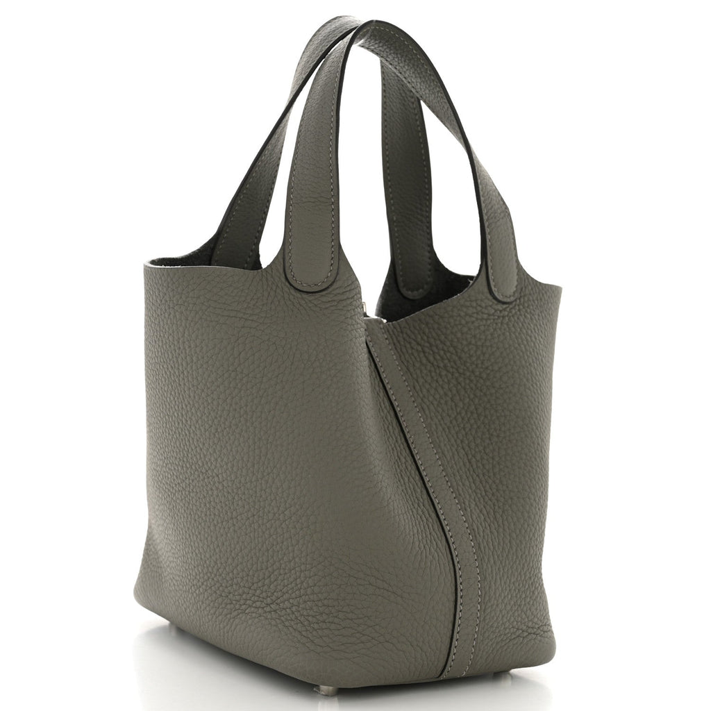 Taurillon Clemence Picotin Lock 18 PM Etain £¨ Direct shipment via from wholesalehk.shop