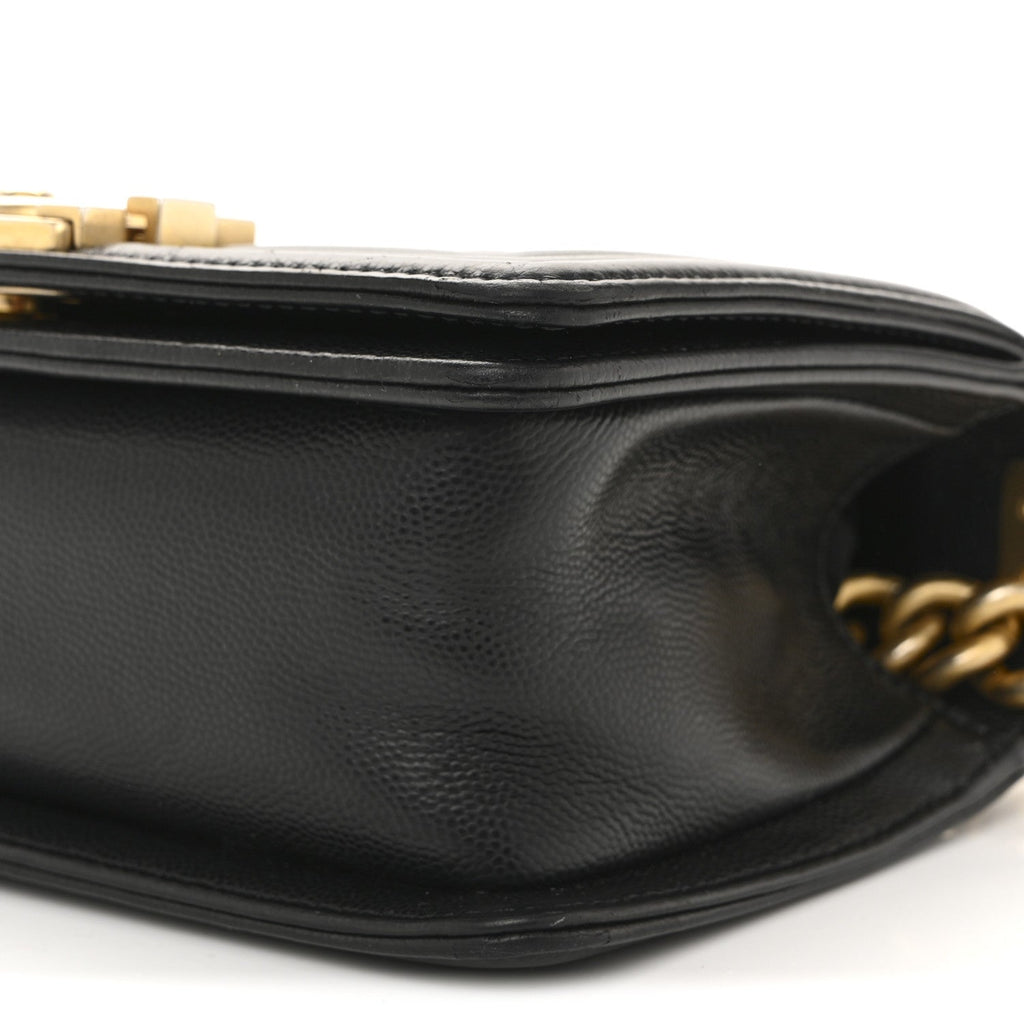 Caviar Quilted Small Boy Flap Black wholesalehk.shop