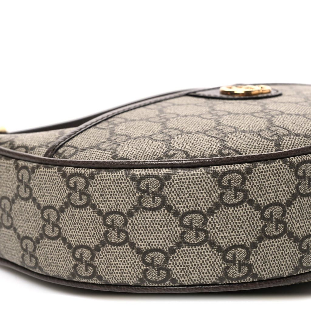 GG Supreme Monogram Textured Dollar Calfskin Small Ophidia Shoulder Bag Beige Ebony New Acero wholesalehk.shop