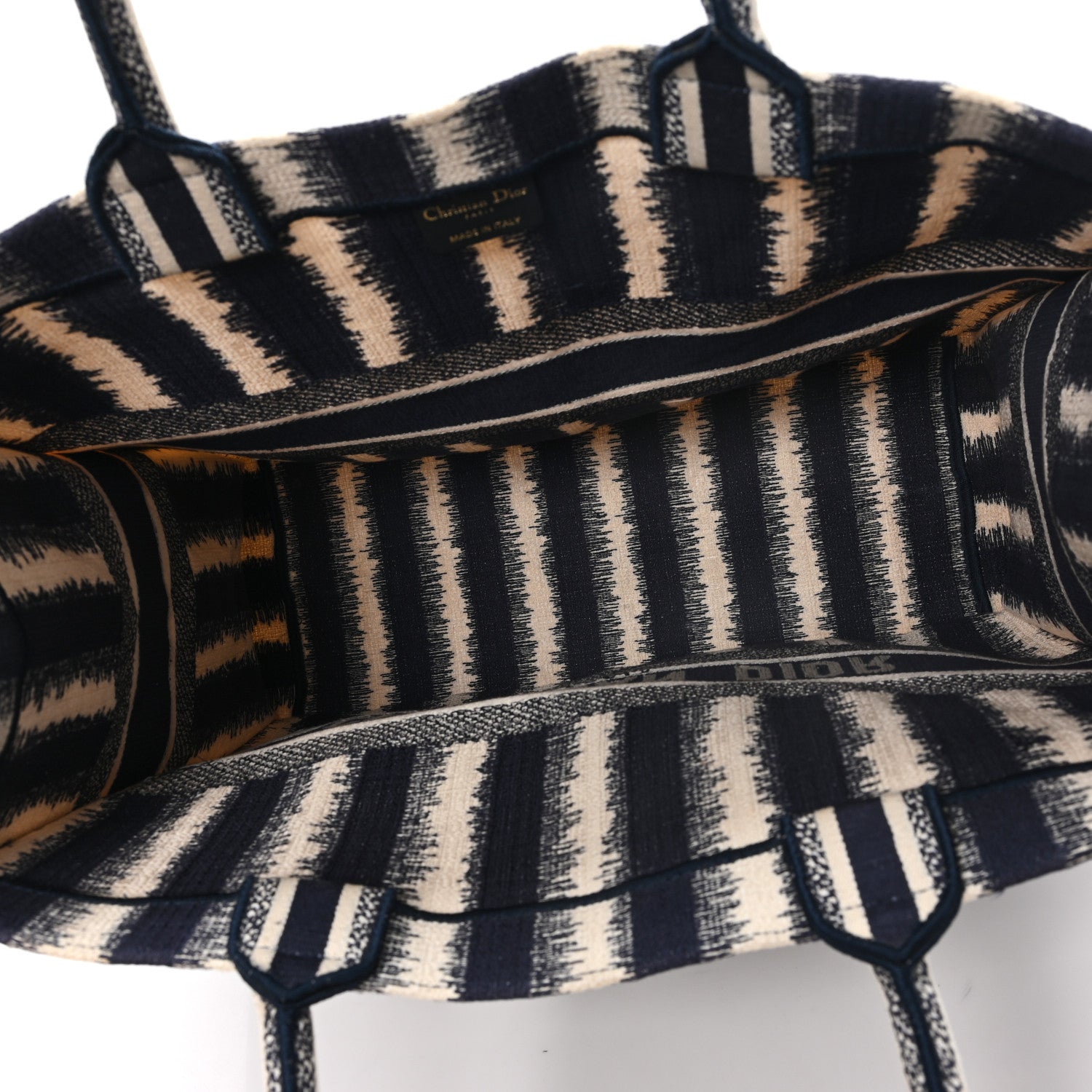 Canvas Embroidered Large Striped Book Tote Navy £¨ Direct shipment via from wholesalehk.shop