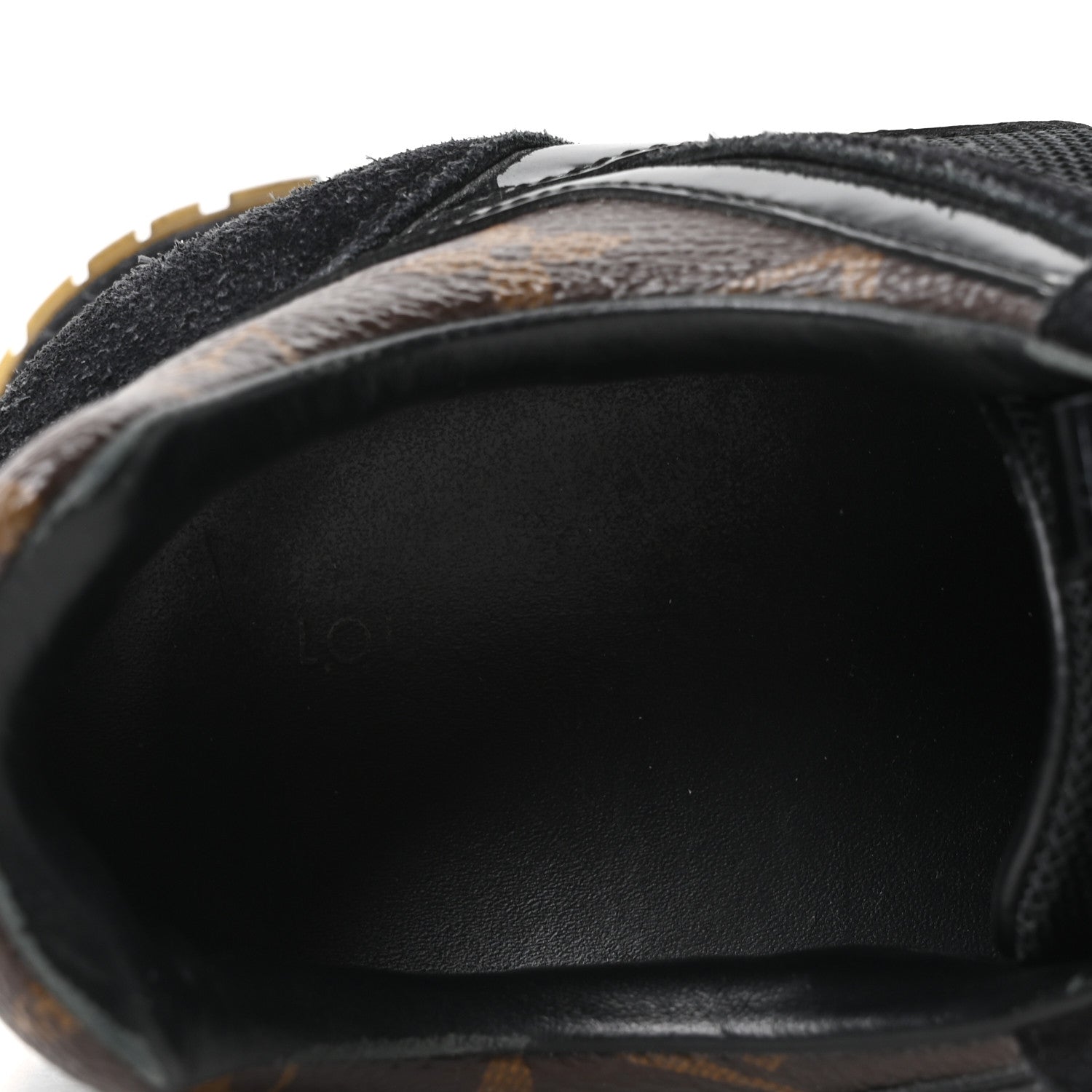 Suede Monogram Run Away Sneakers 36.5 Black £¨ Direct shipment via from wholesalehk.shop