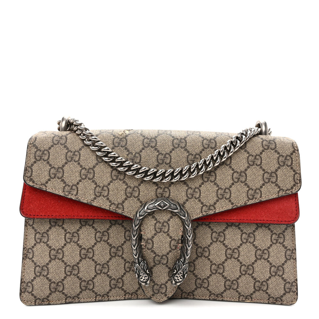 GG Supreme Monogram Small Dionysus Shoulder Bag Red wholesalehk.shop