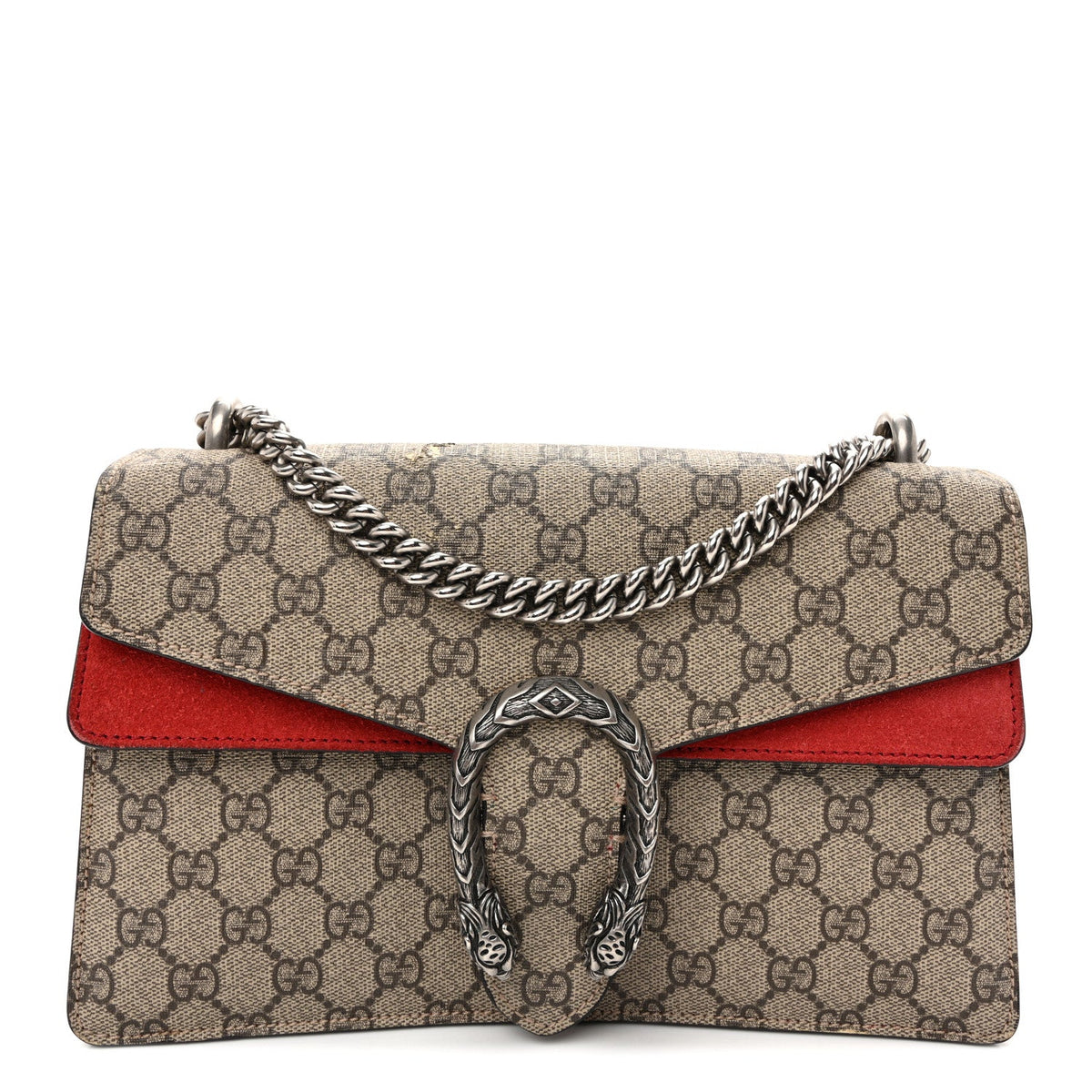 GG Supreme Monogram Small Dionysus Shoulder Bag Red wholesalehk.shop