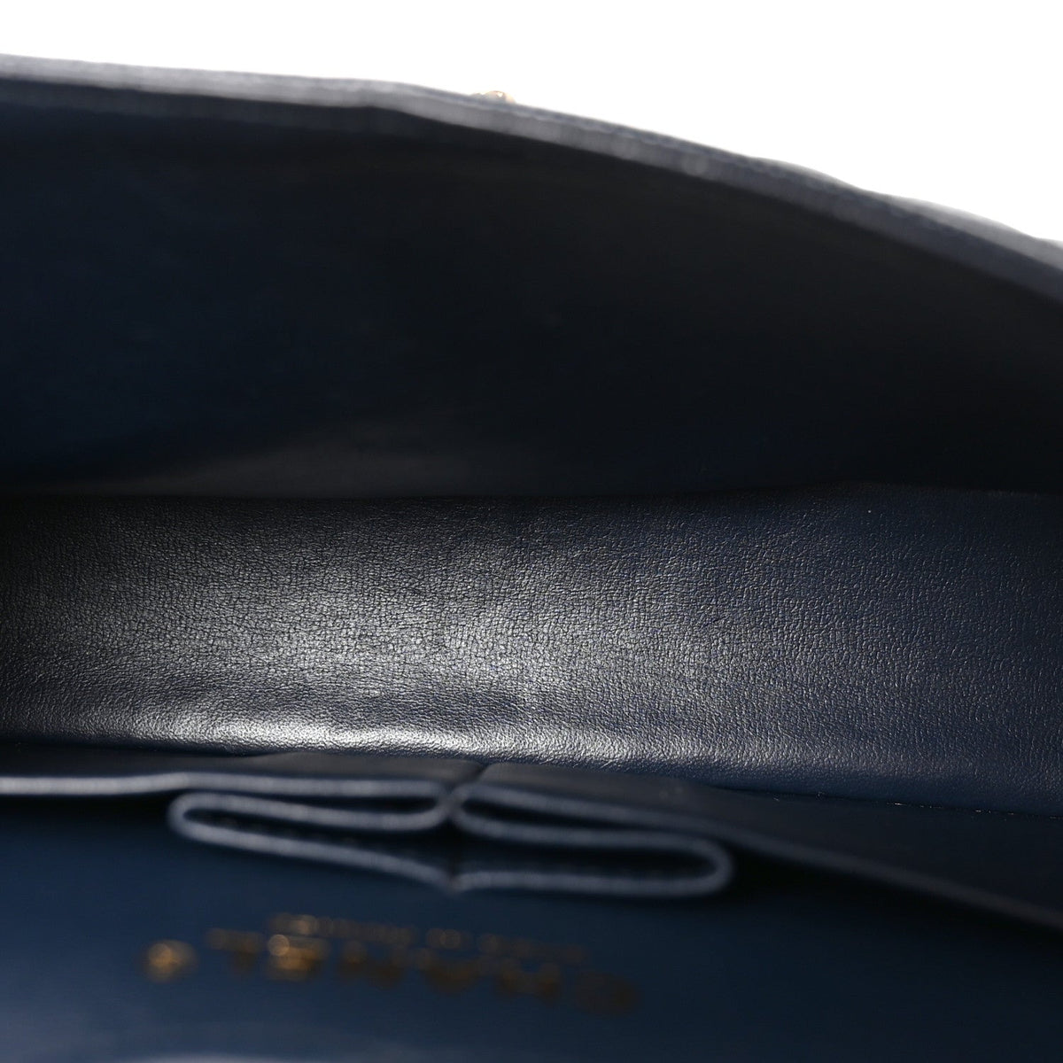 Caviar Quilted Small Double Flap Dark Navy wholesalehk.shop