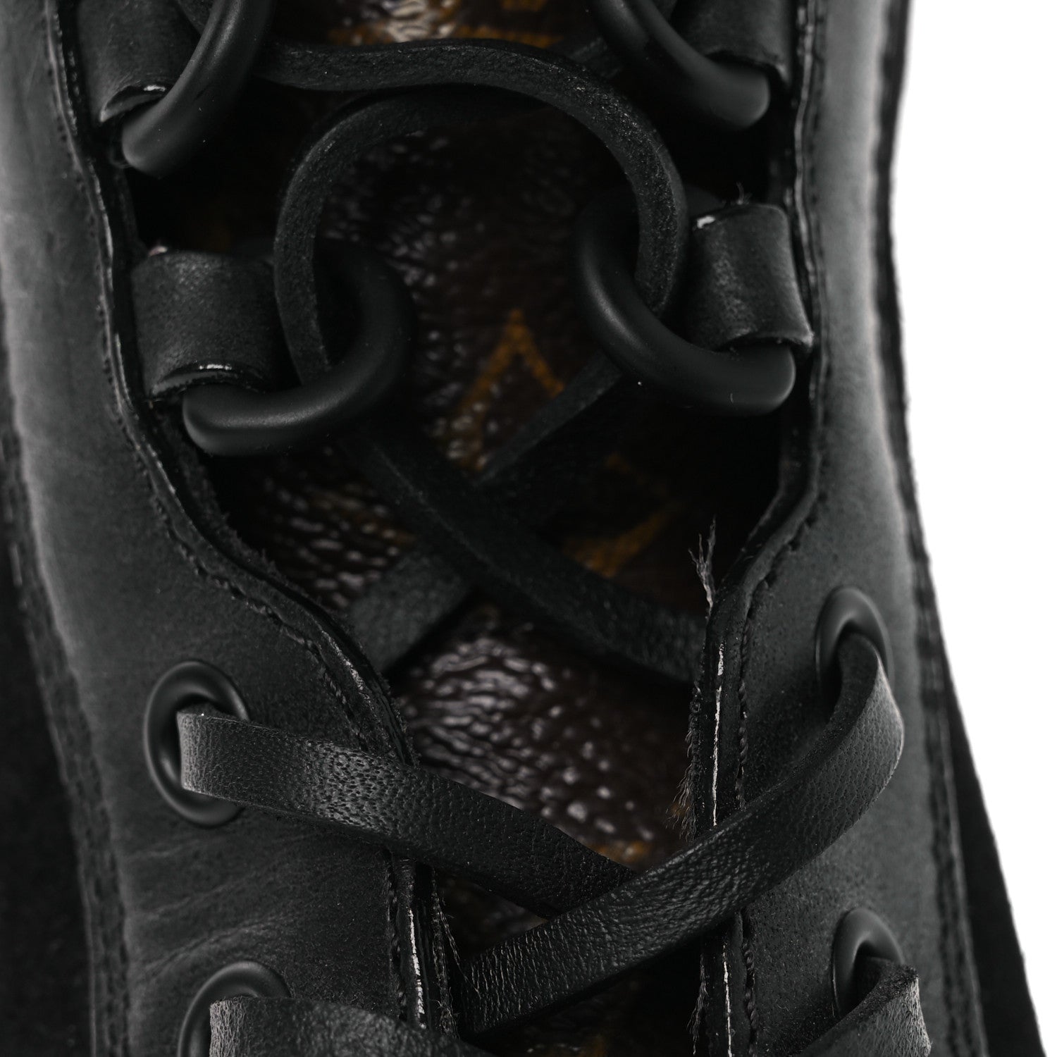 Suede Calfskin Monogram Laureate Platform Desert Boots 36 Black £¨ Direct shipment via from wholesalehk.shop