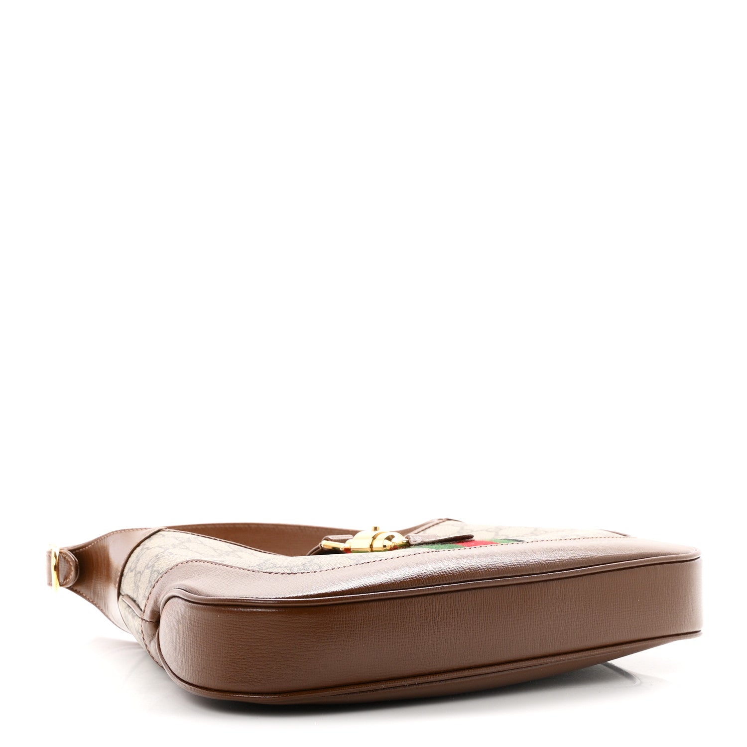GG Supreme Monogram Azalea Calfskin Web Small Jackie 1961 Hobo Beige Ebony Brown Sugar £¨ Direct shipment via from wholesalehk.shop